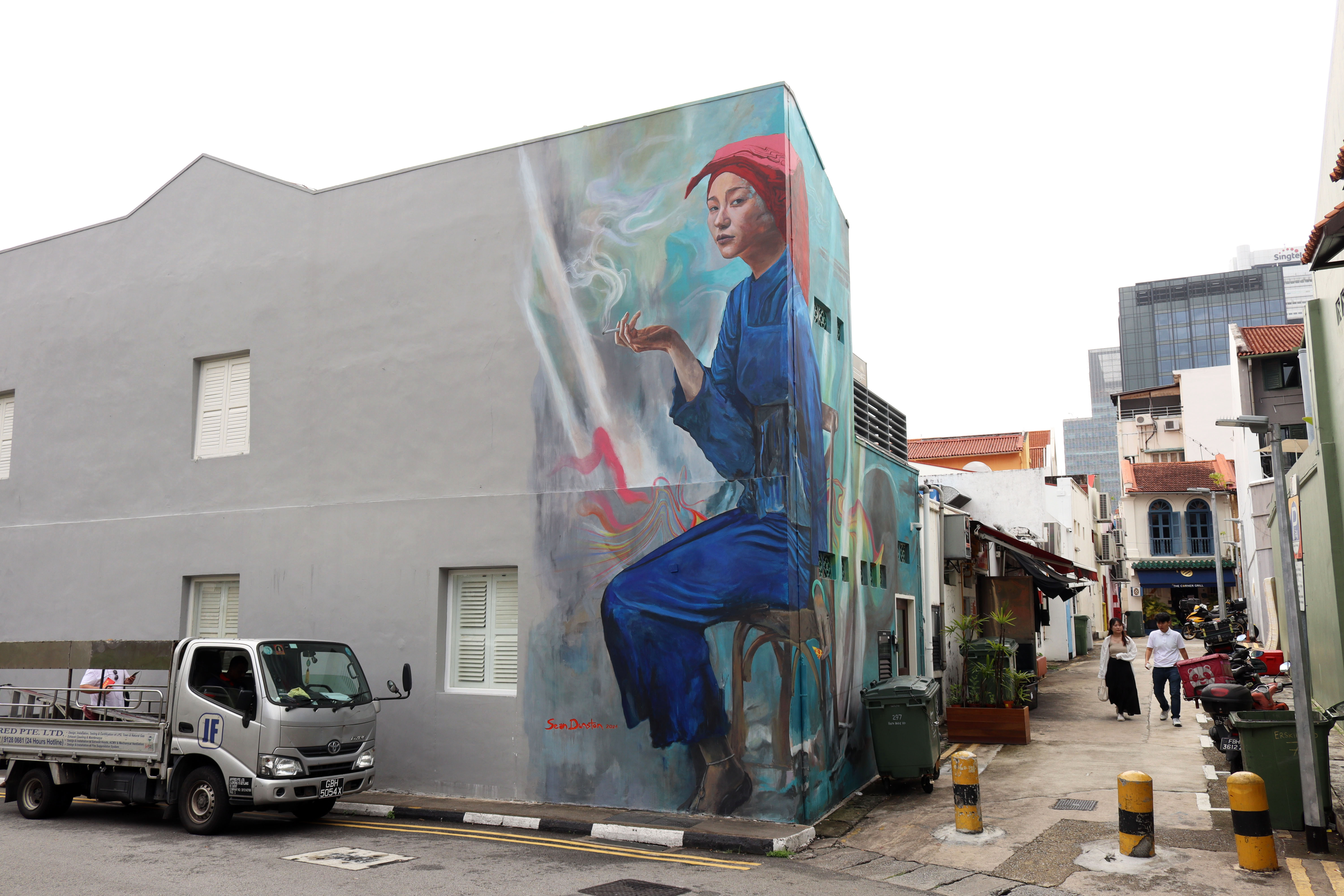 Samsui Woman At Rest by Sean Dunston | Street Art NSW
