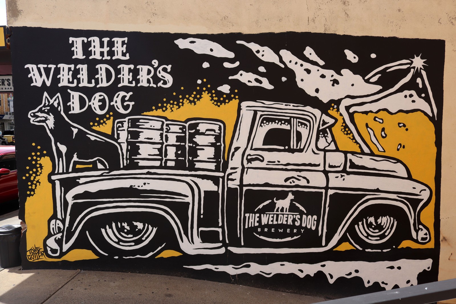 The Welder's Dog by Tone Cotter | Street Art NSW