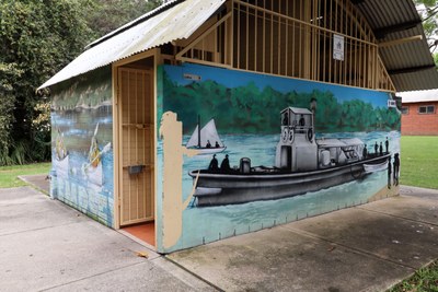 Riverside Park Amenities Block Mural