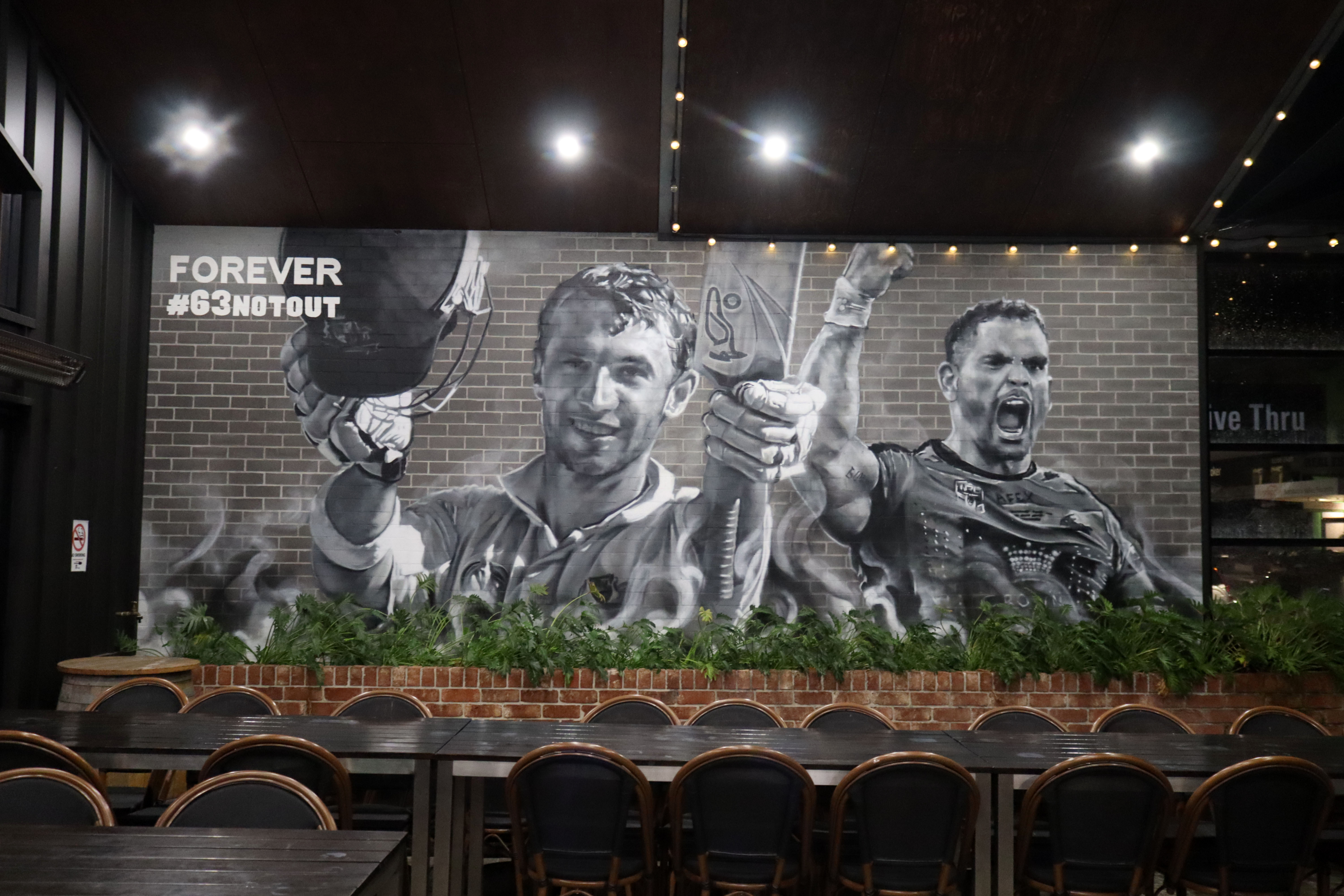 Phil Hughes and Greg Inglis by Gus Eagleton | Street Art NSW