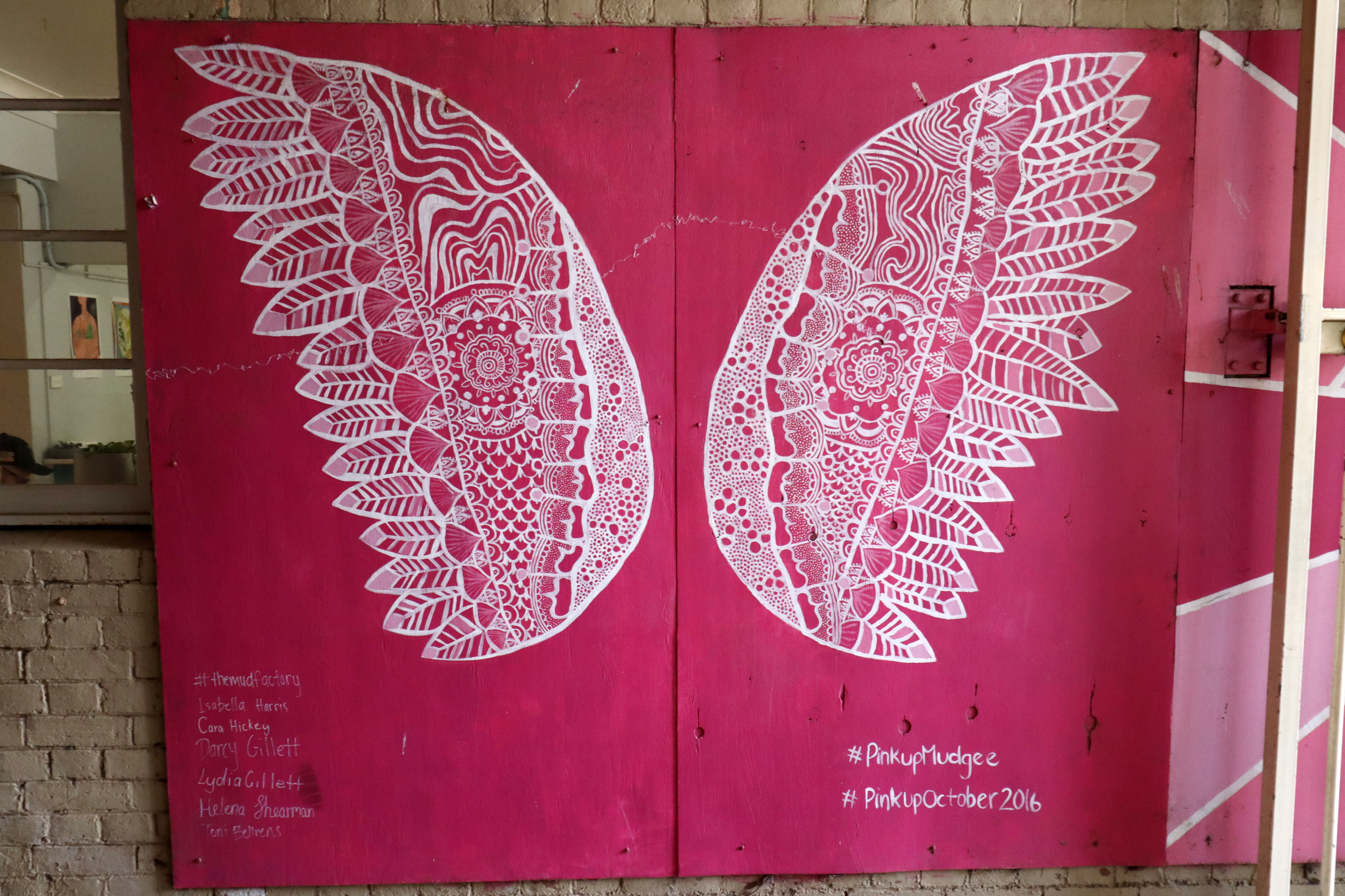 Pink Wings by The Mud Factory | Street Art NSW