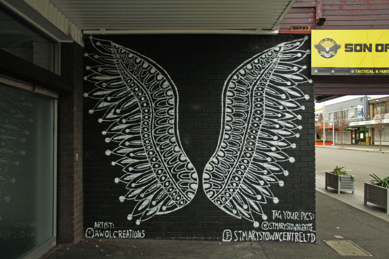 Angel Wings by AWOL Creations | Street Art NSW