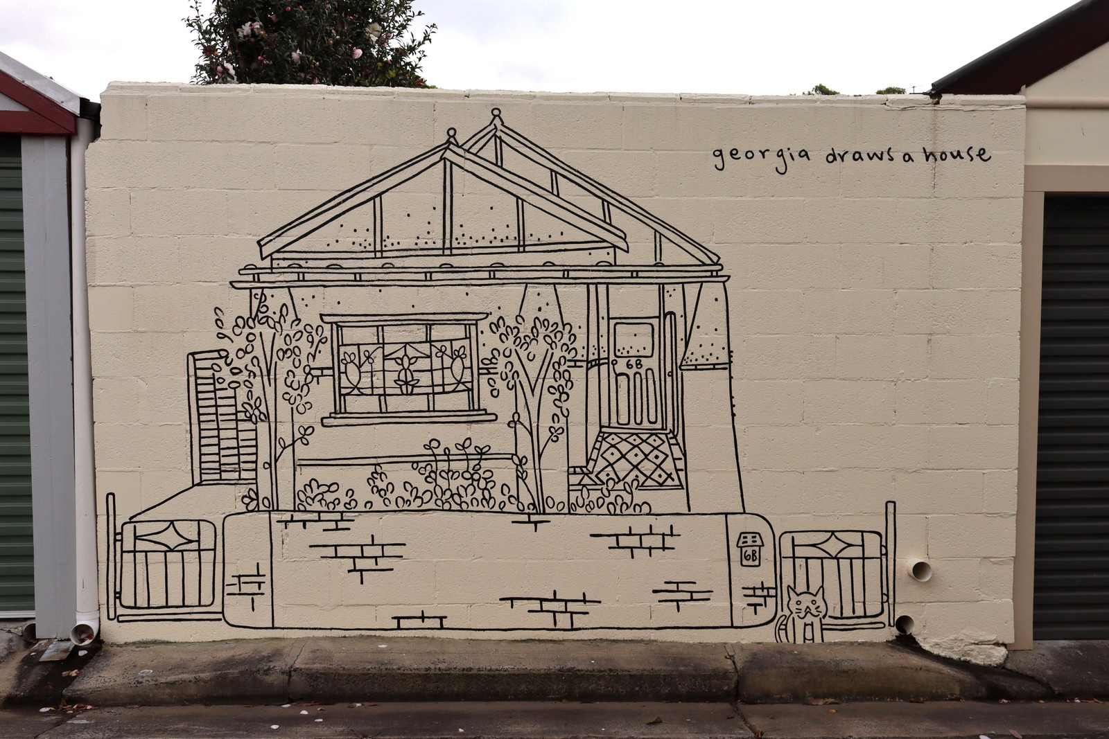 6B Carrington Street by Georgia Draws a House | Street Art NSW