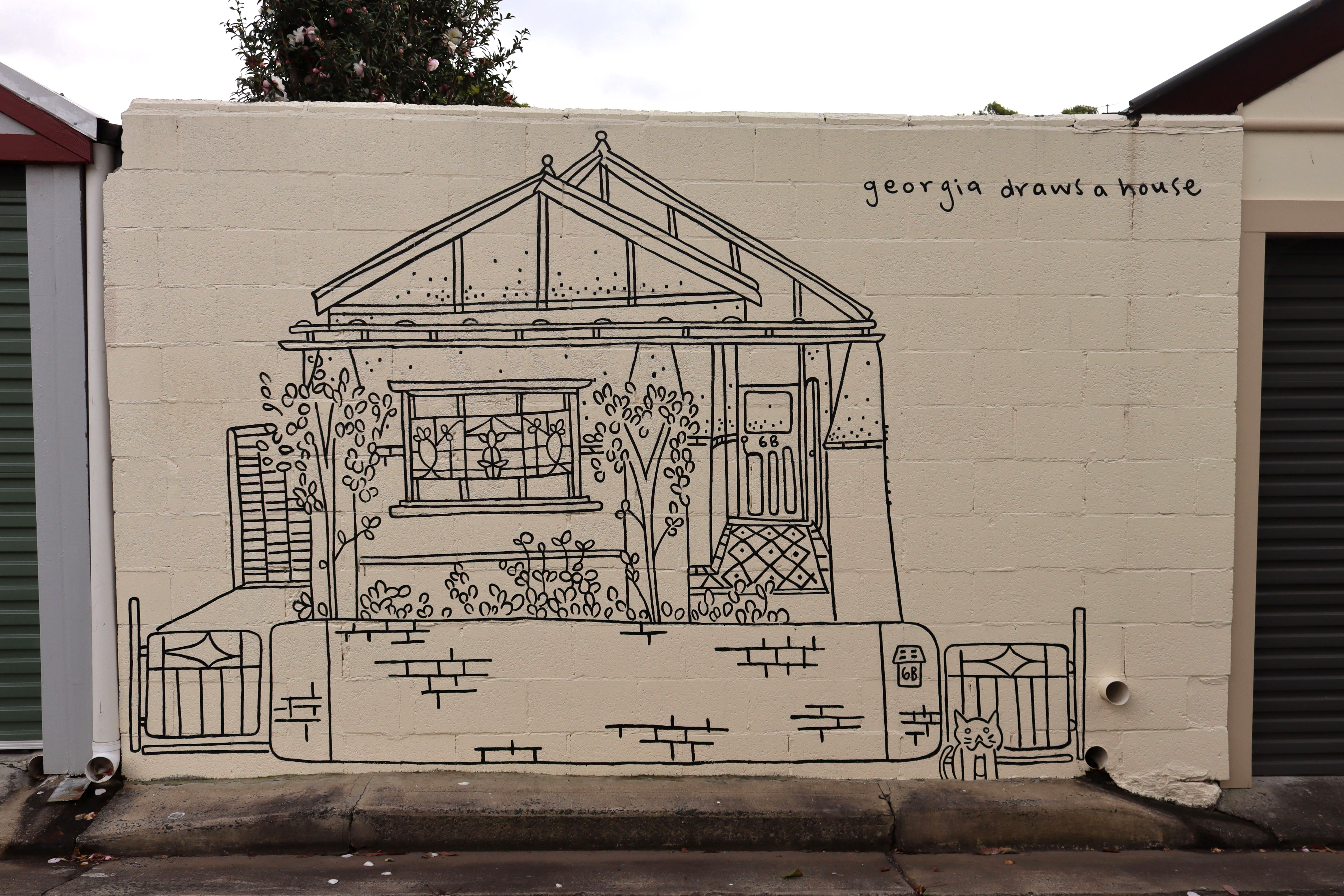 6B Carrington Street by Georgia Draws a House | Street Art NSW