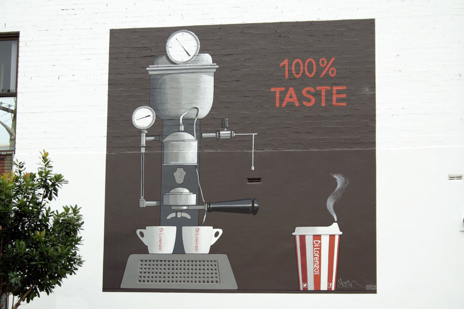 Di Lorenzo Caffe by Hugues Sineux | Street Art NSW