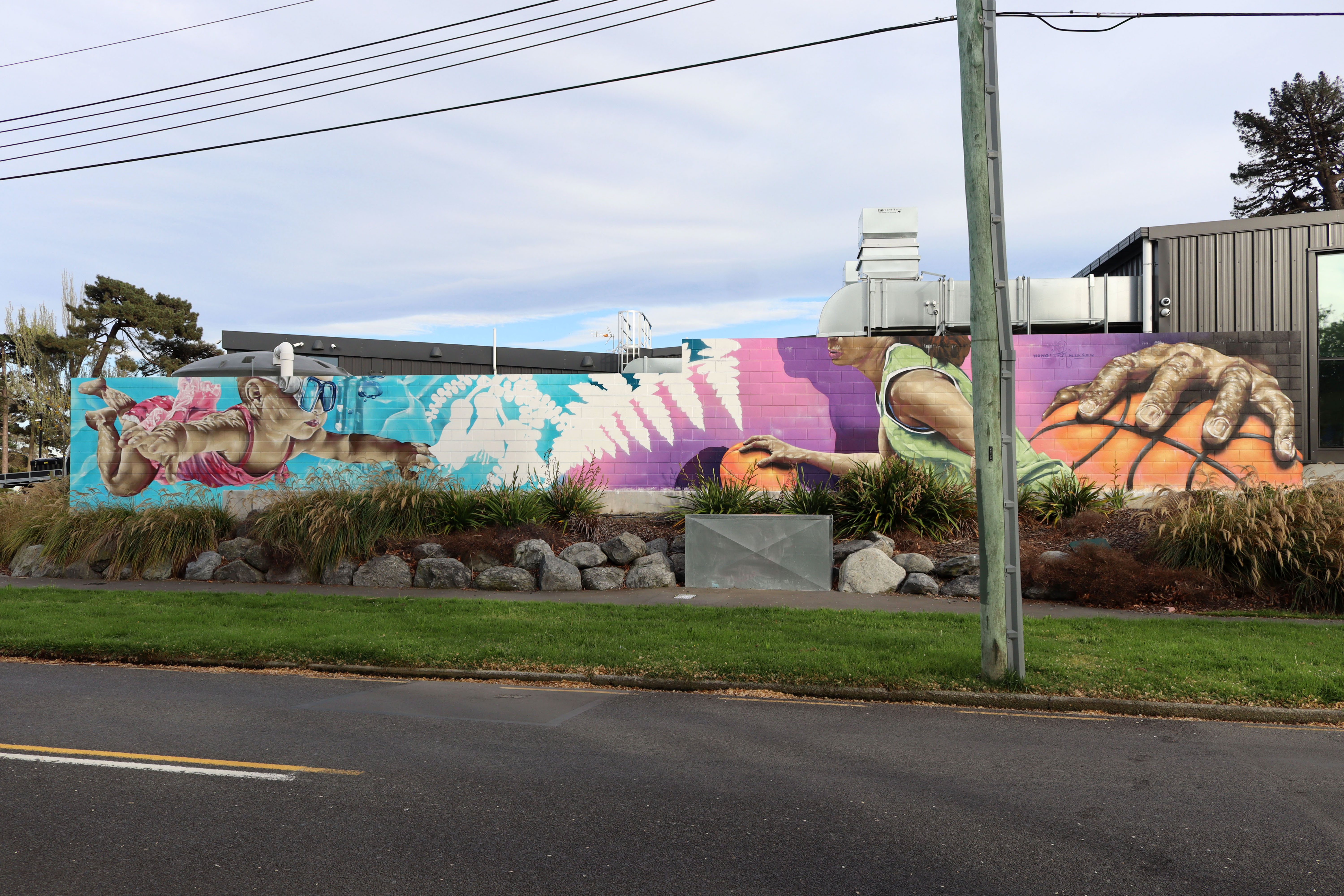 Te Pou Toetoe Linwood Pool by Wongi 'Freak' Wilson | Street Art NSW