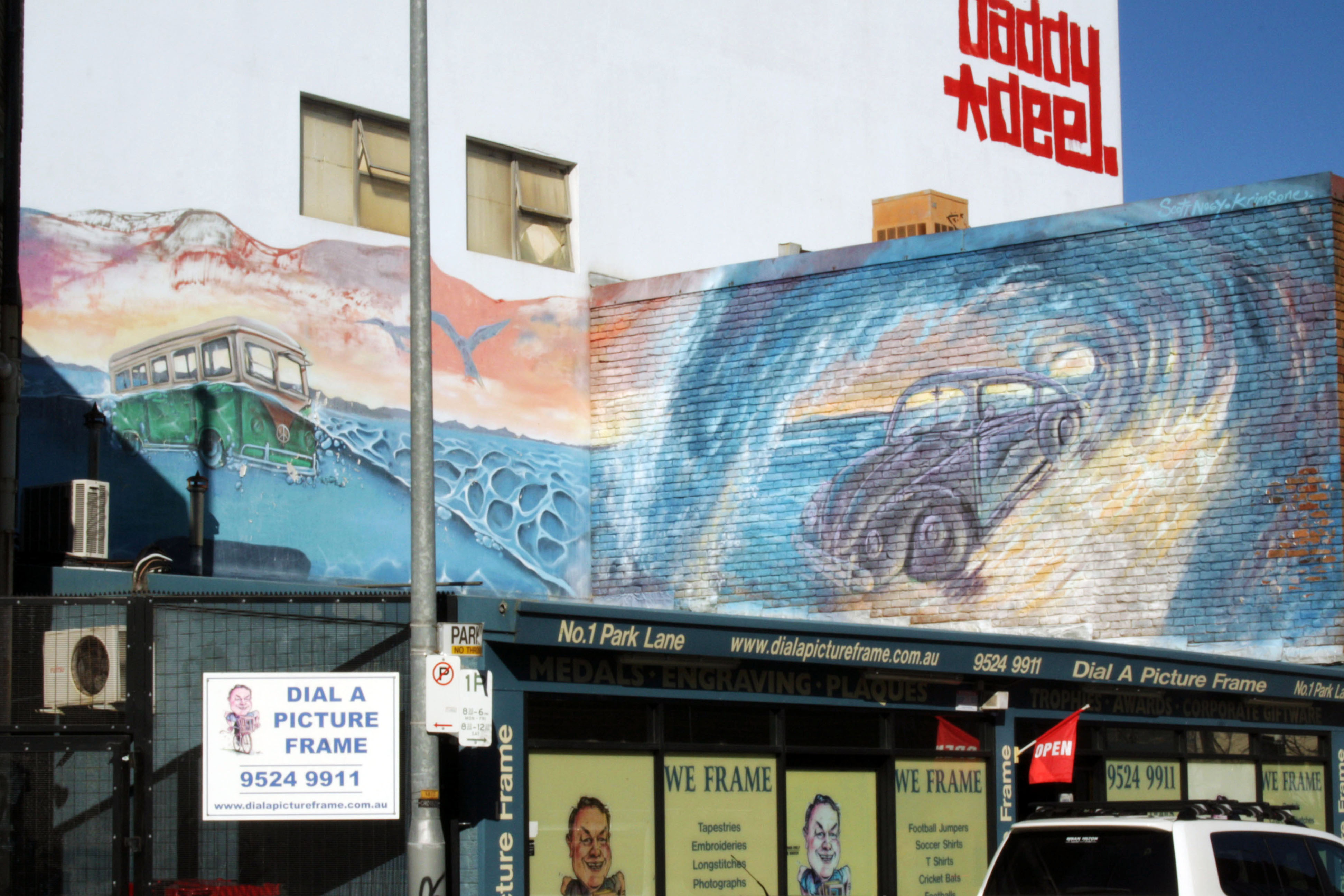 Surfing Beatle/Floating Combi by Scott Nagy | Street Art NSW