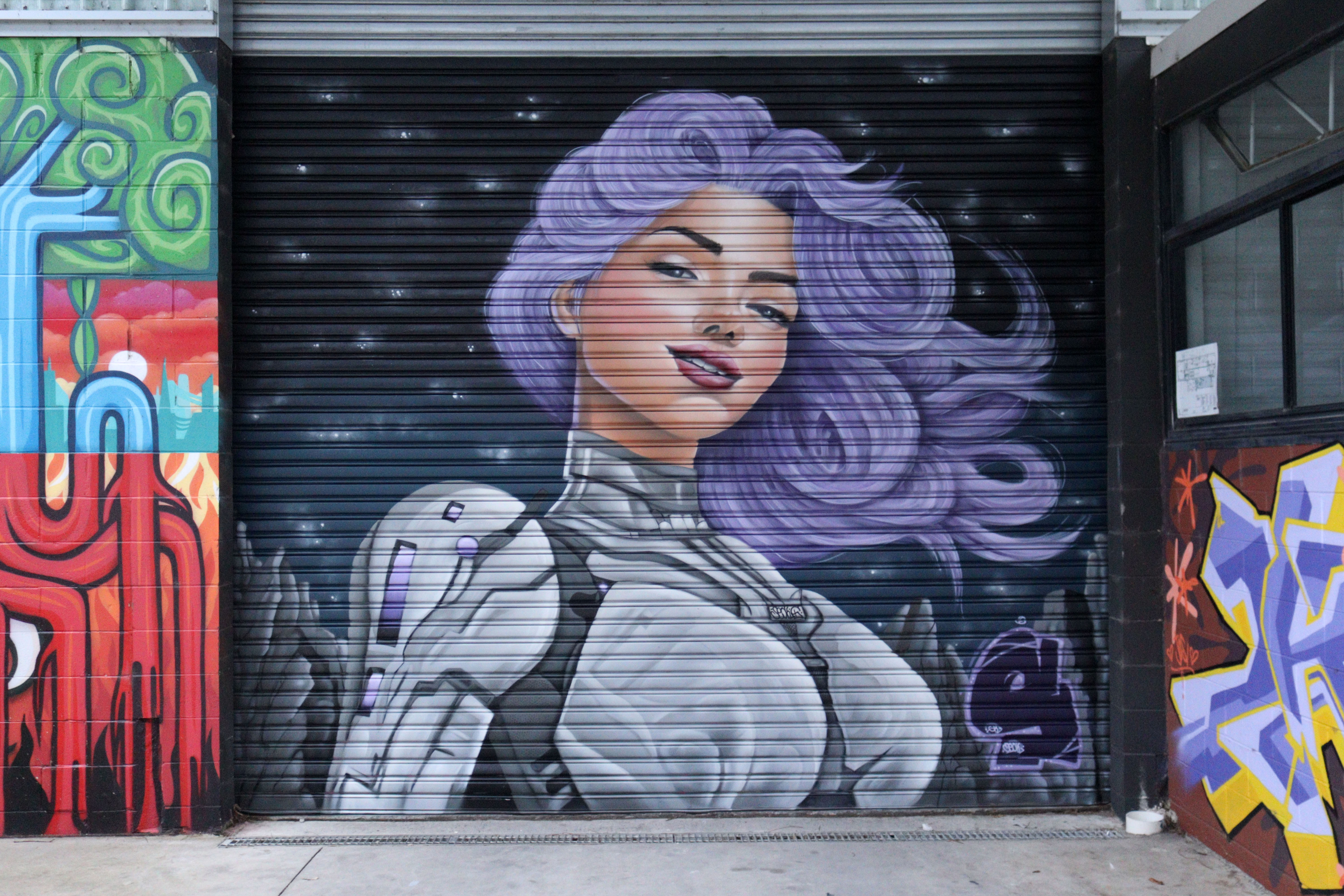 Bionic Woman by Glen Field | Street Art NSW