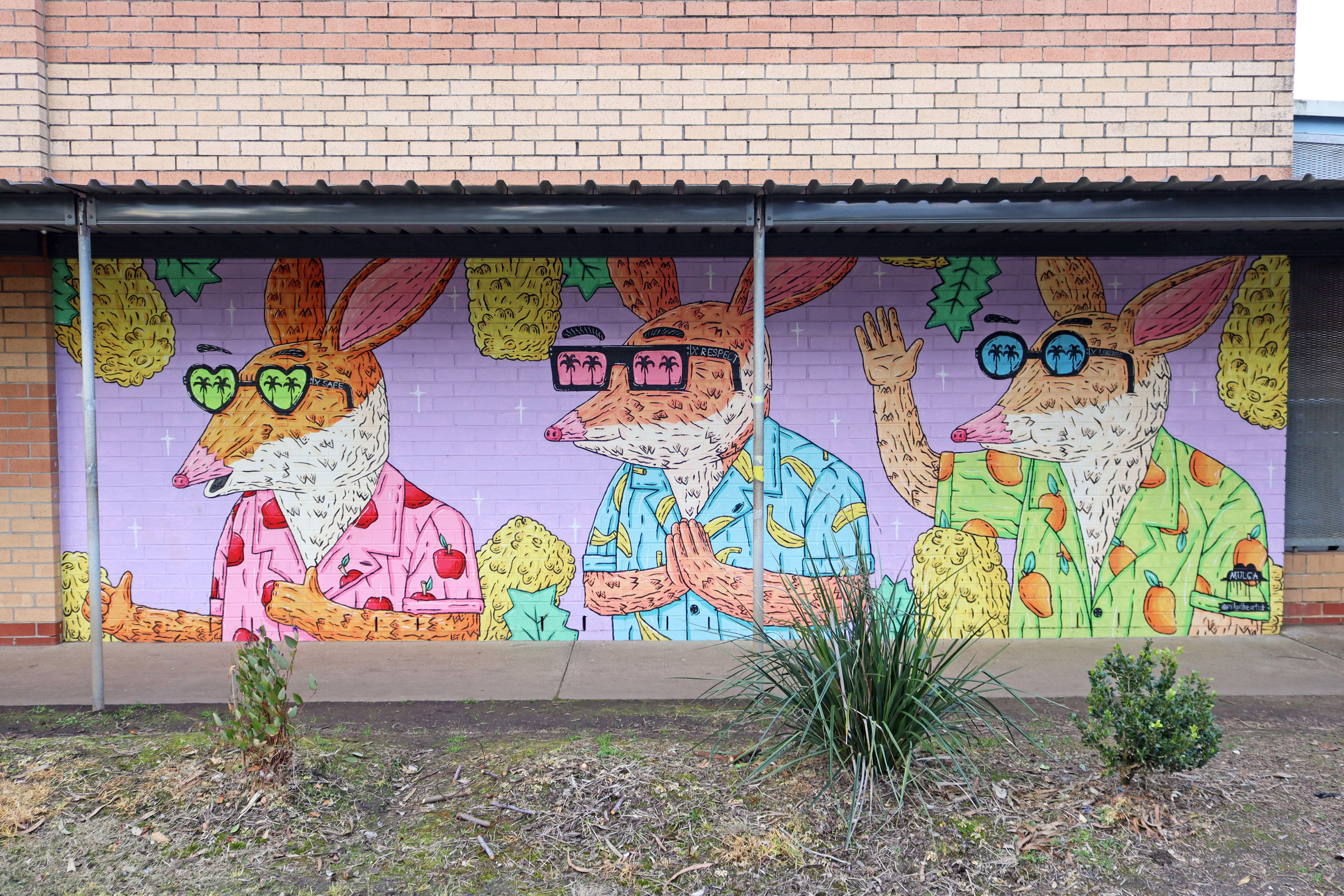 Tropical Vibing Bilbies by Mulga | Street Art NSW