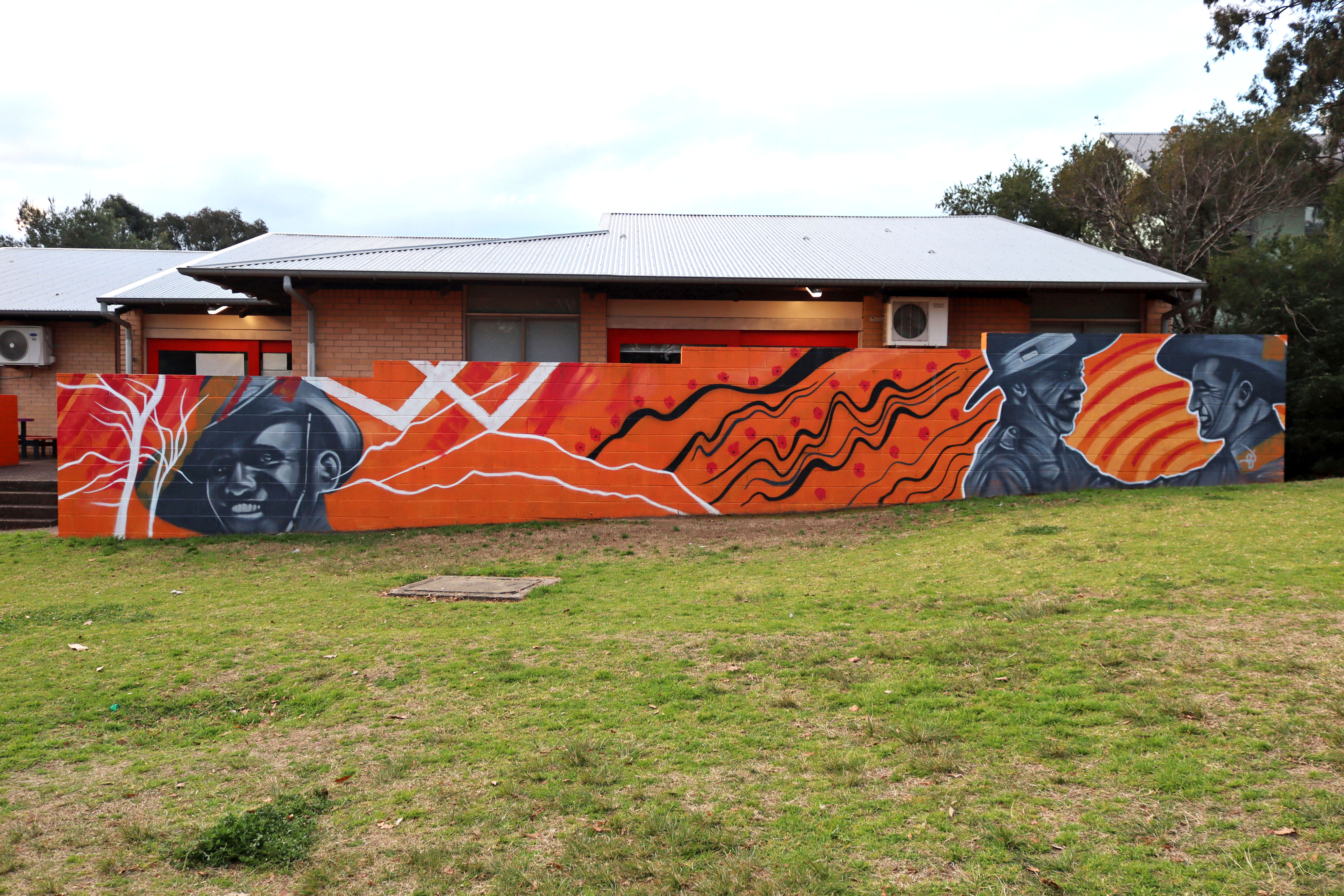 Colyton Public School Wall of Remembrance by Shannon Boyd | Street Art NSW