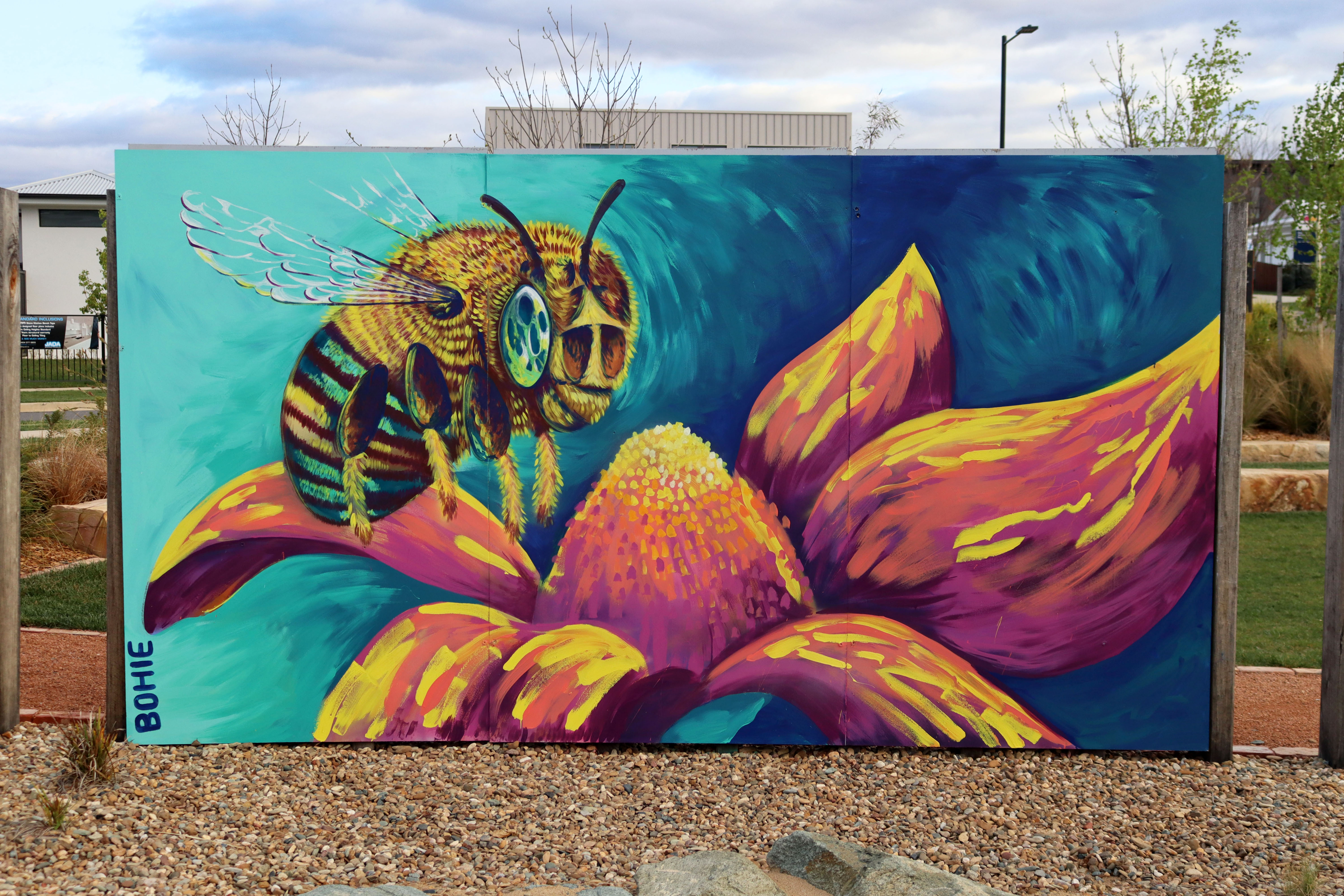 Blue Banded Bee by Bohie | Street Art NSW