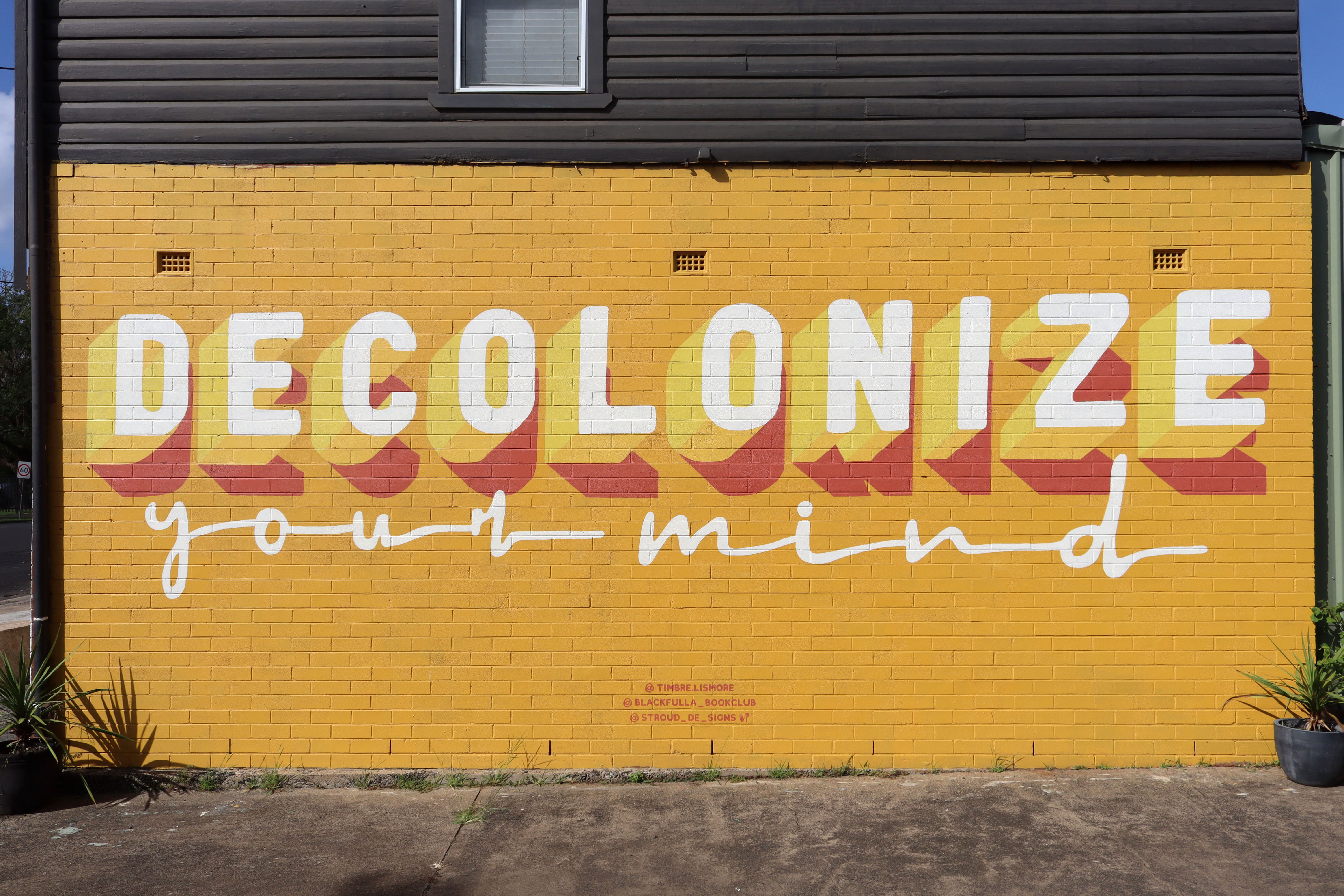 Decolonize Your Mind by Kate Stroud | Street Art NSW
