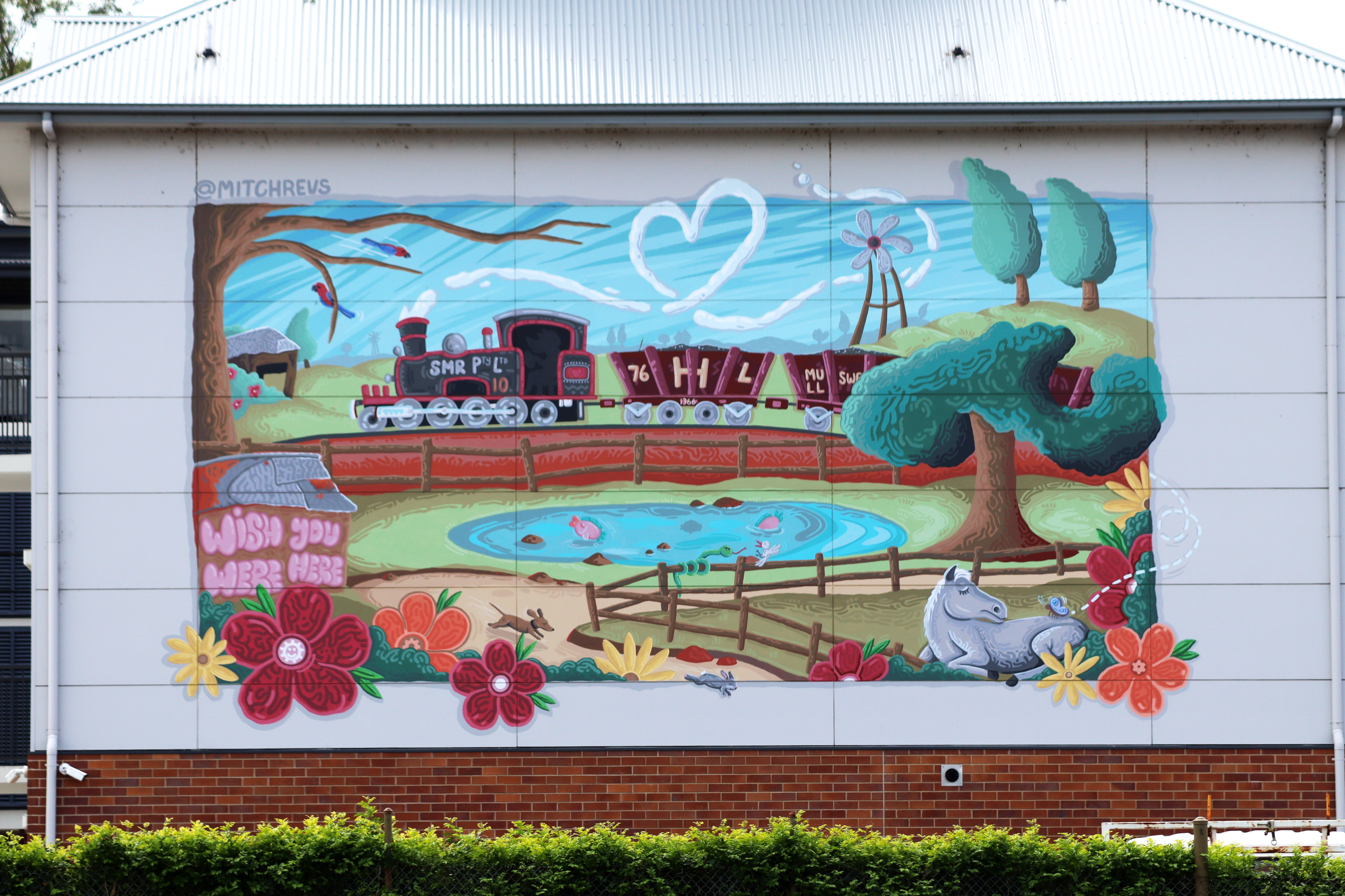 Wish You Were Here by Mitch Revs | Street Art NSW
