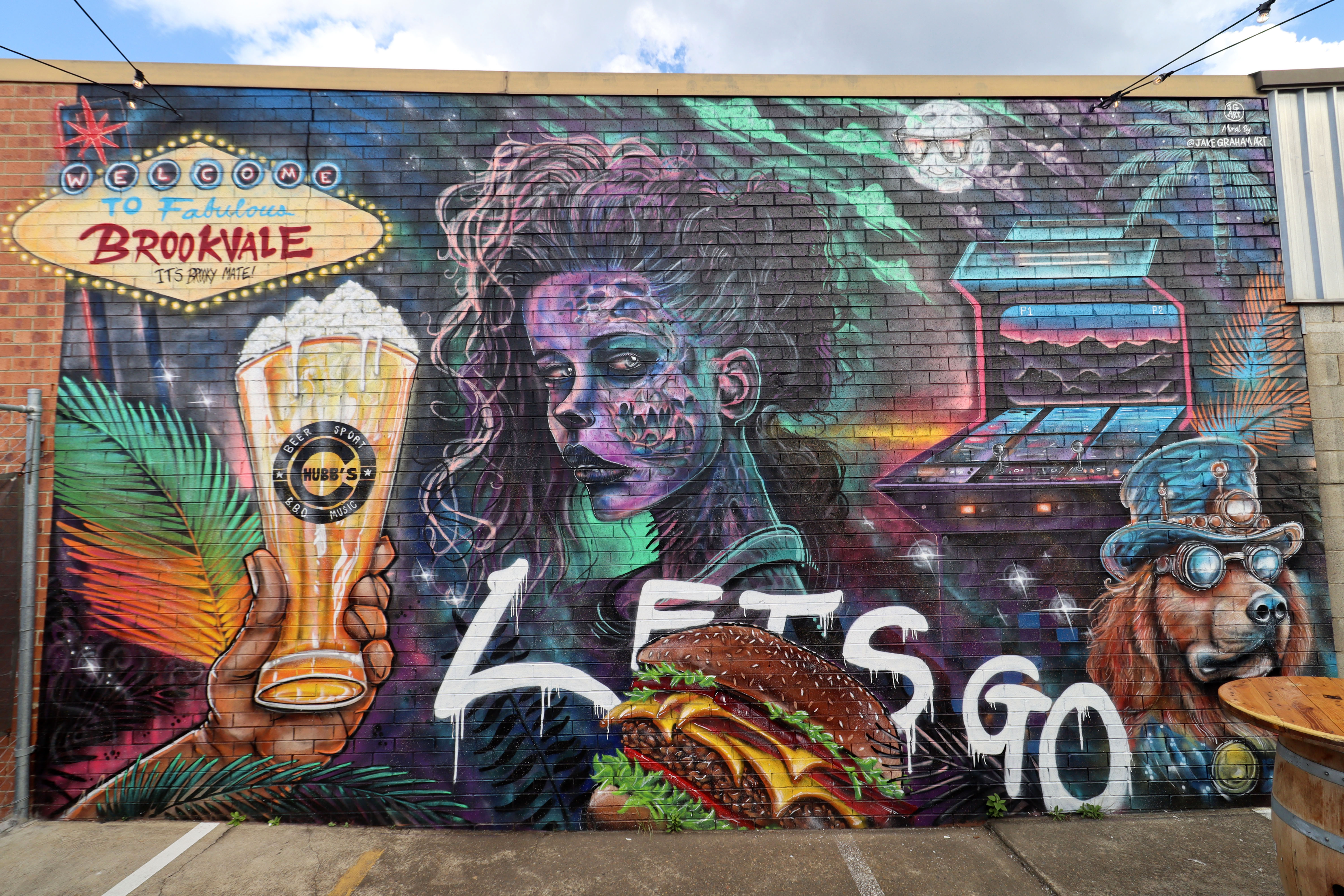 Tropical Zombie Arcade by Jake Graham | Street Art NSW
