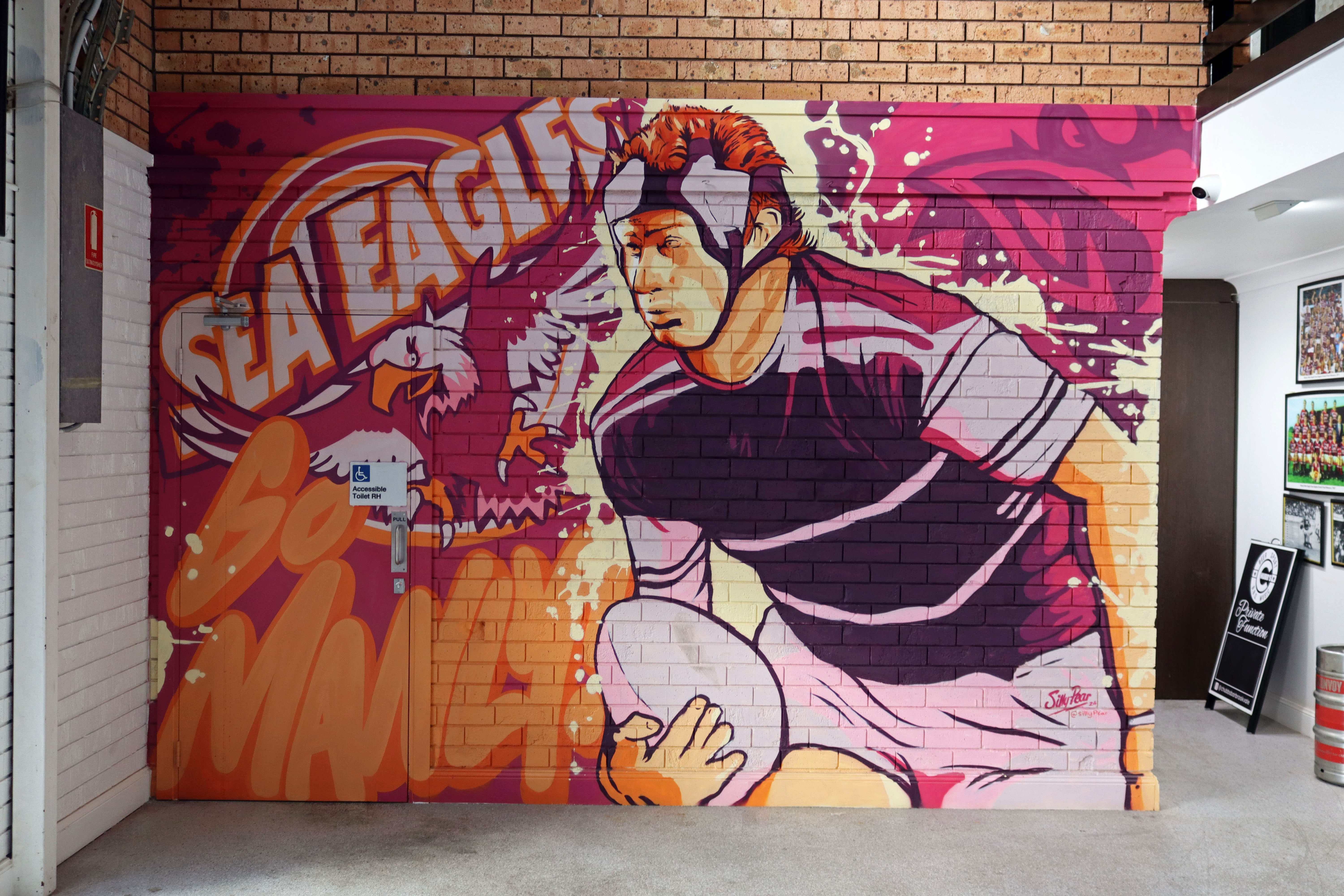 Sea Eagles/Steve Menzies by Silly Pear | Street Art NSW