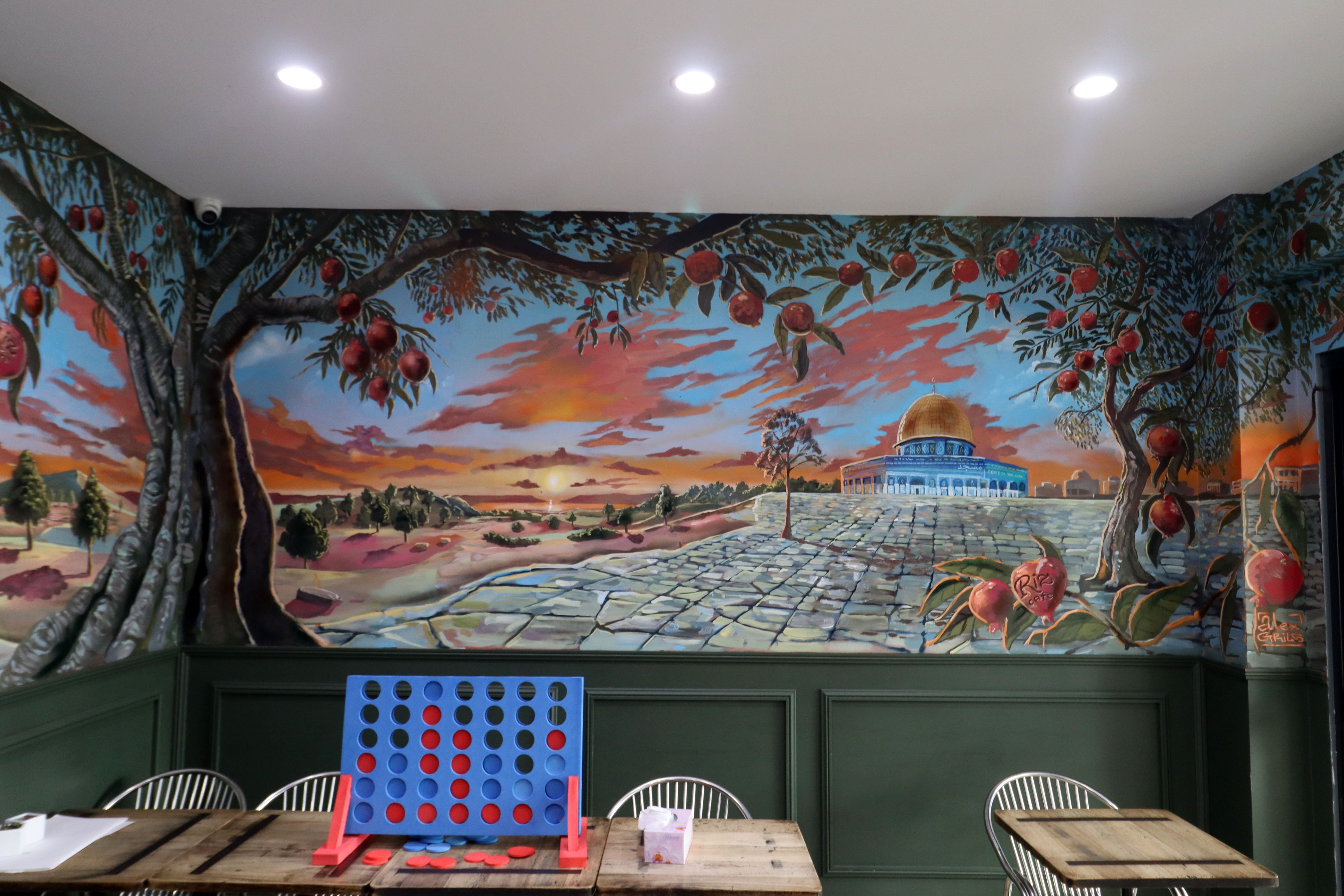 Pomegranates, Olives, Sunsets and Mosques by Alex Grils | Street Art NSW