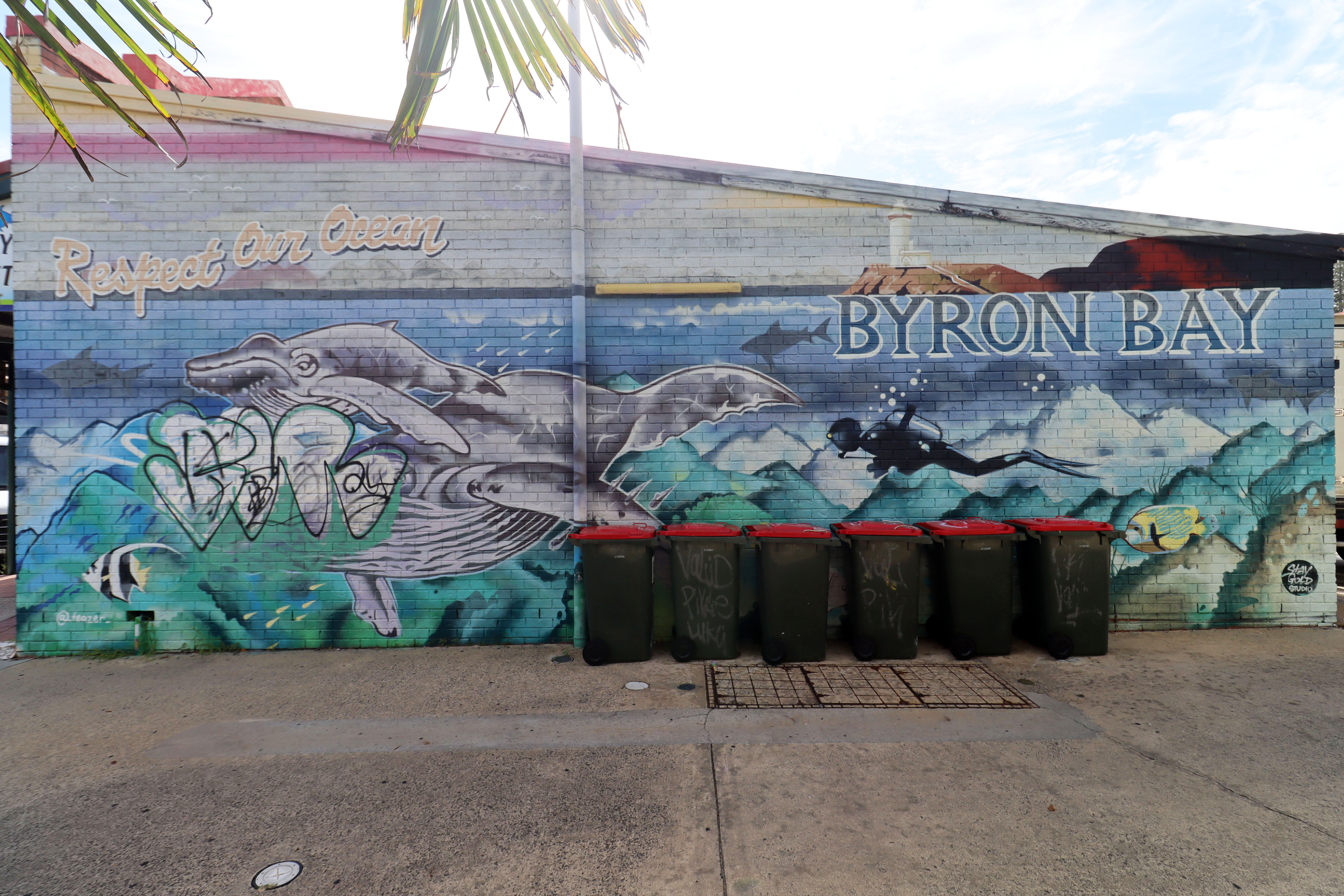 Respect Our Ocean by Teazer | Street Art NSW