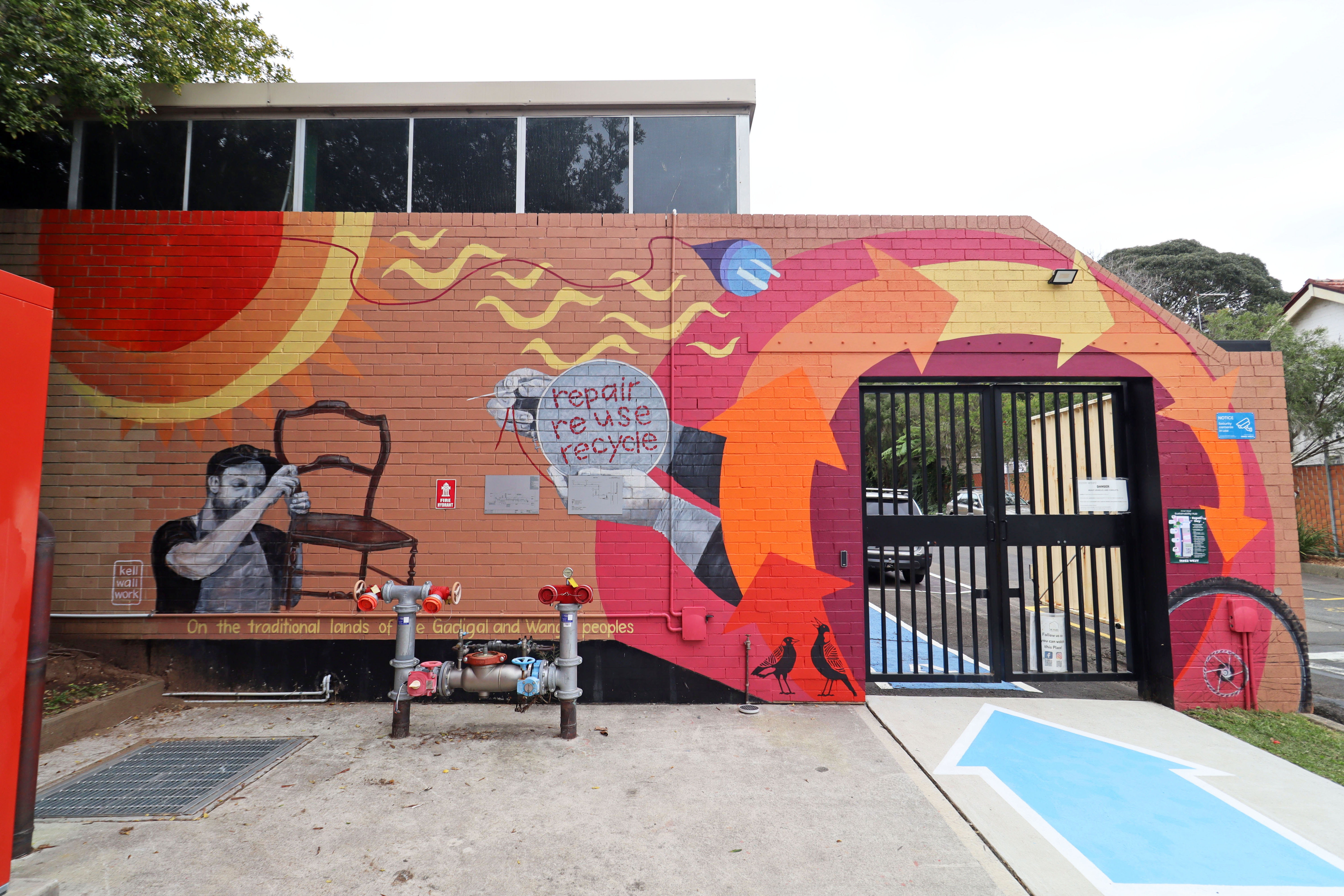 Repair Reuse Recycle by Kelly Wallwork | Street Art NSW
