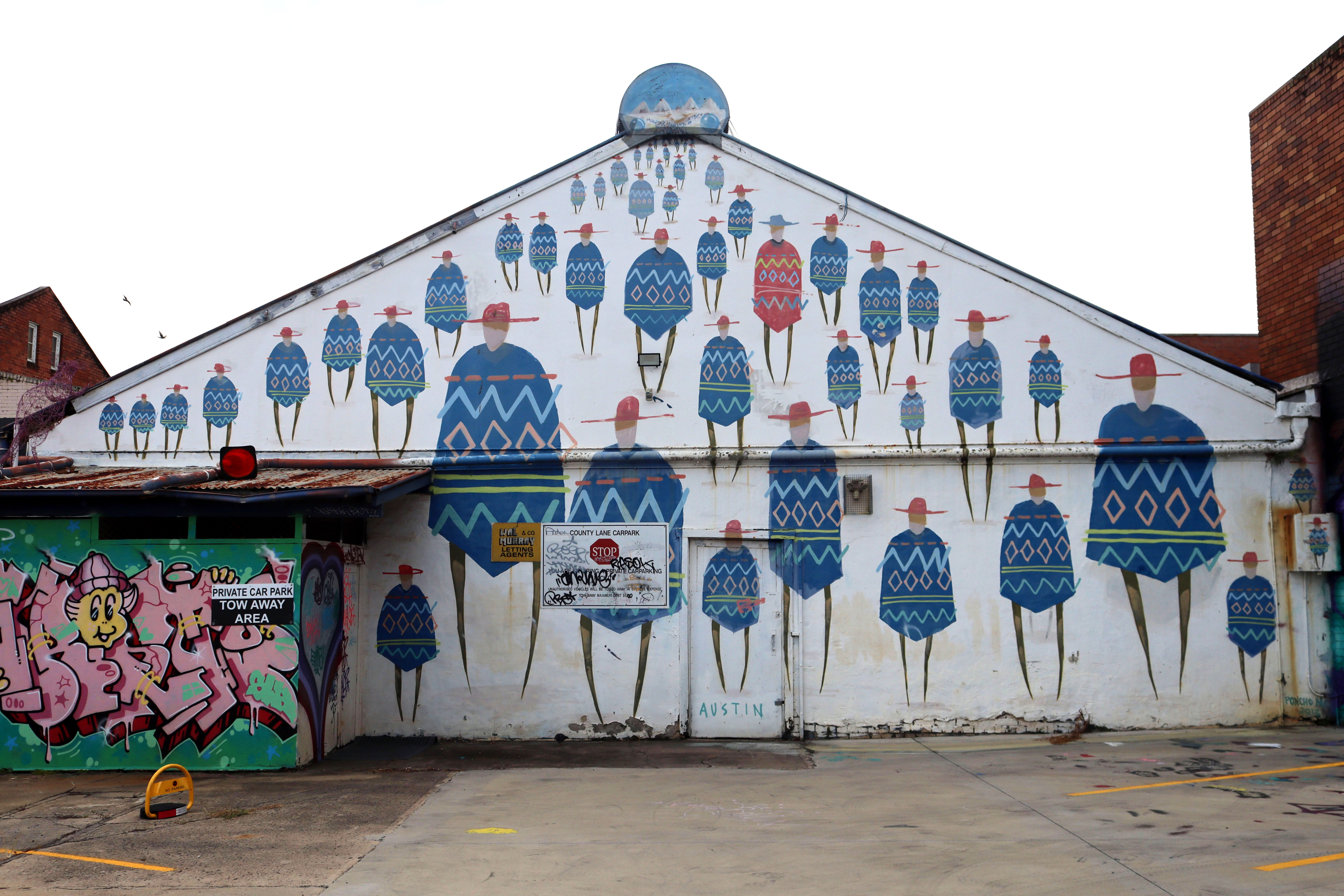 Poncho Dudes by Jeremy Austin | Street Art NSW