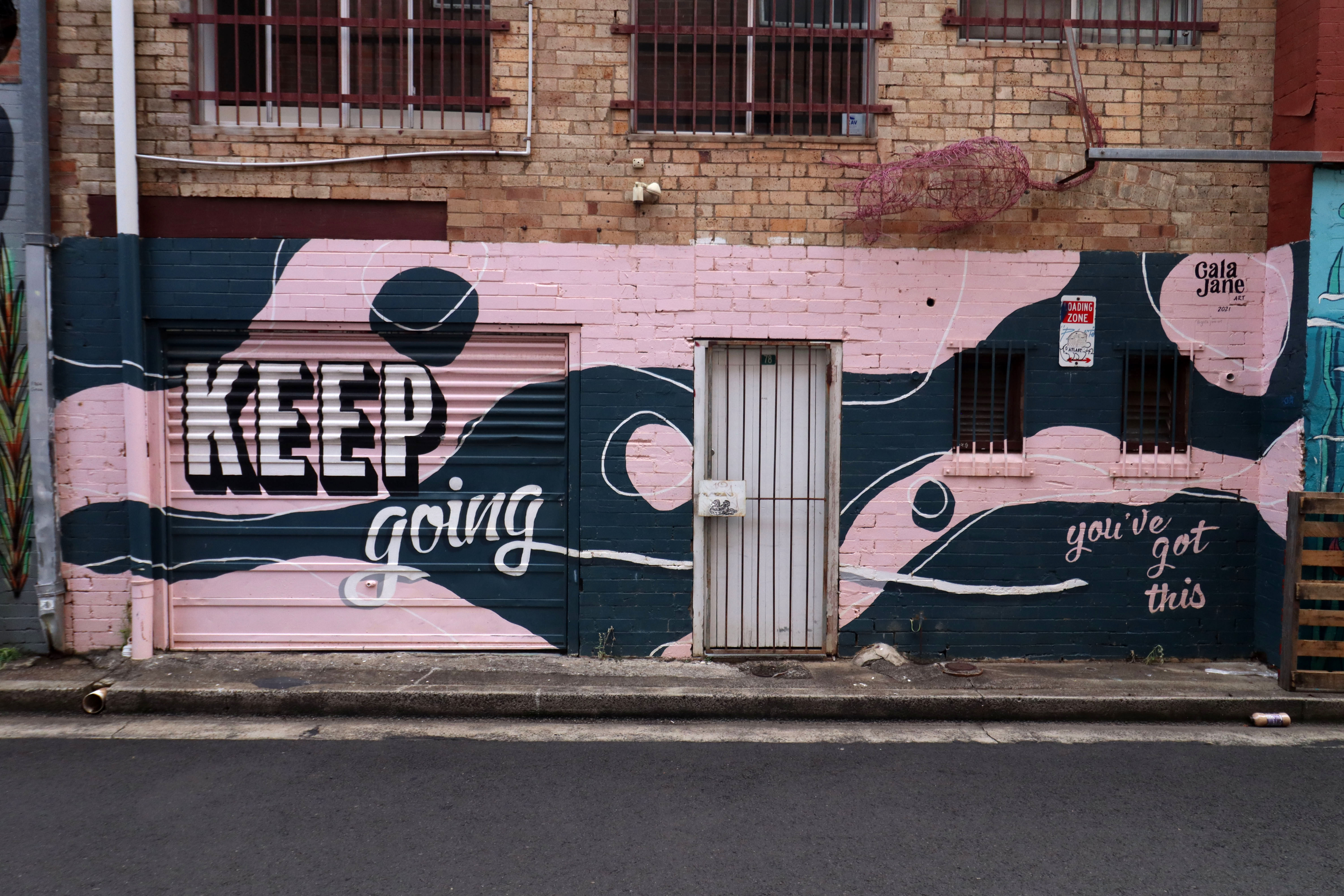 Keep Going by Gala Jane Art | Street Art NSW