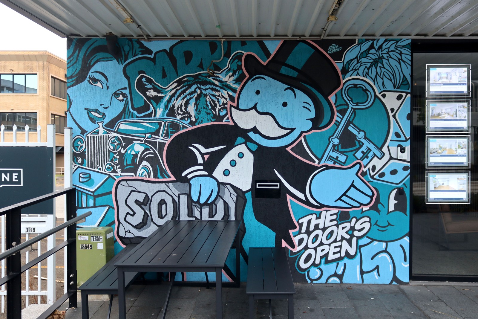 Monopoly Mural by Alex Lehours | Street Art NSW