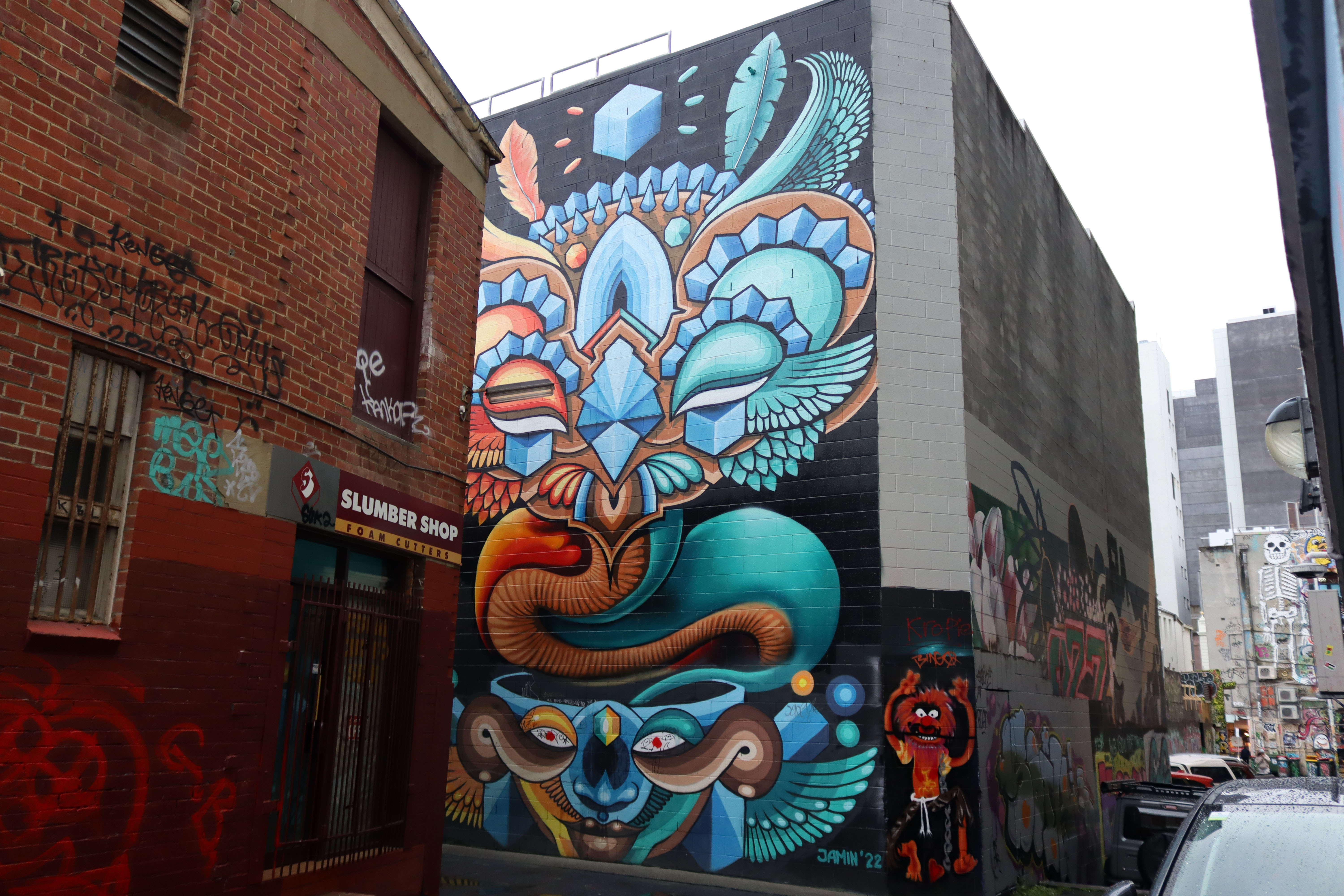 Quetzalcoatl by Jamin | Street Art NSW