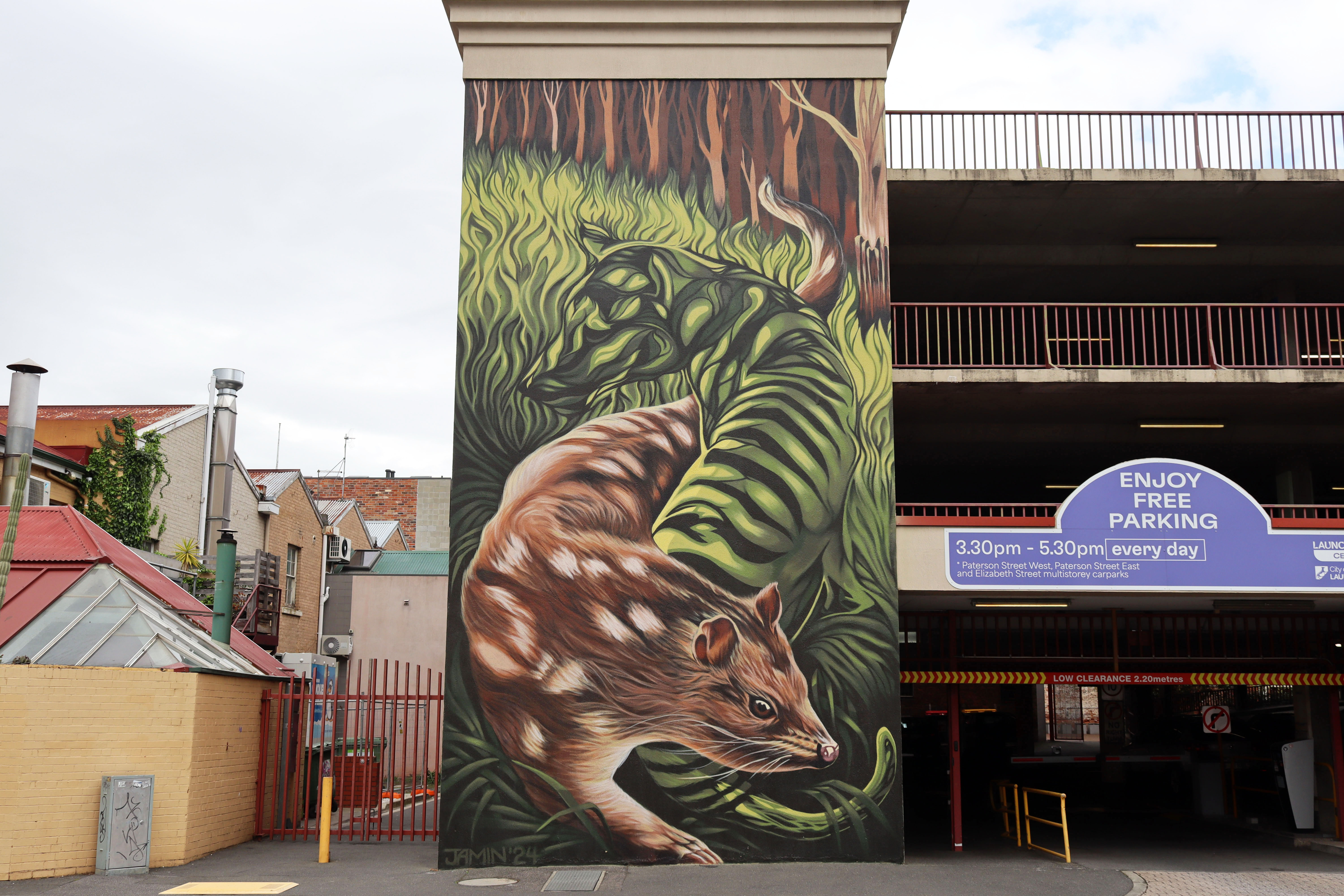 The Two Disappearing Tigers by Jamin | Street Art NSW