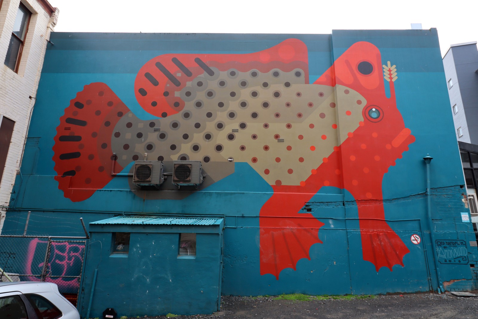 Tasmanian Red Handfish by Amok Island | Street Art NSW