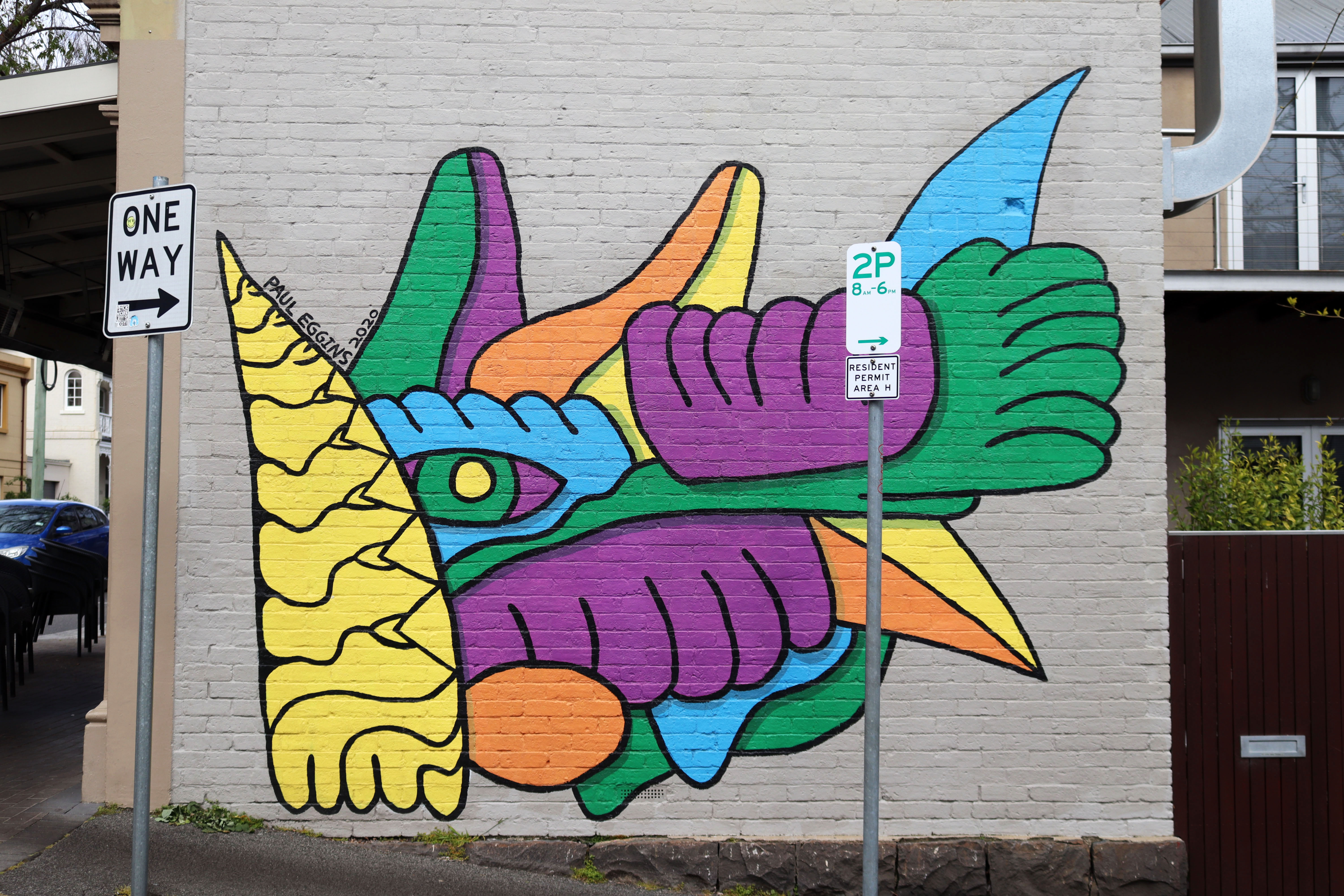 Abstracted Turbo Chook by Paul Eggins | Street Art NSW