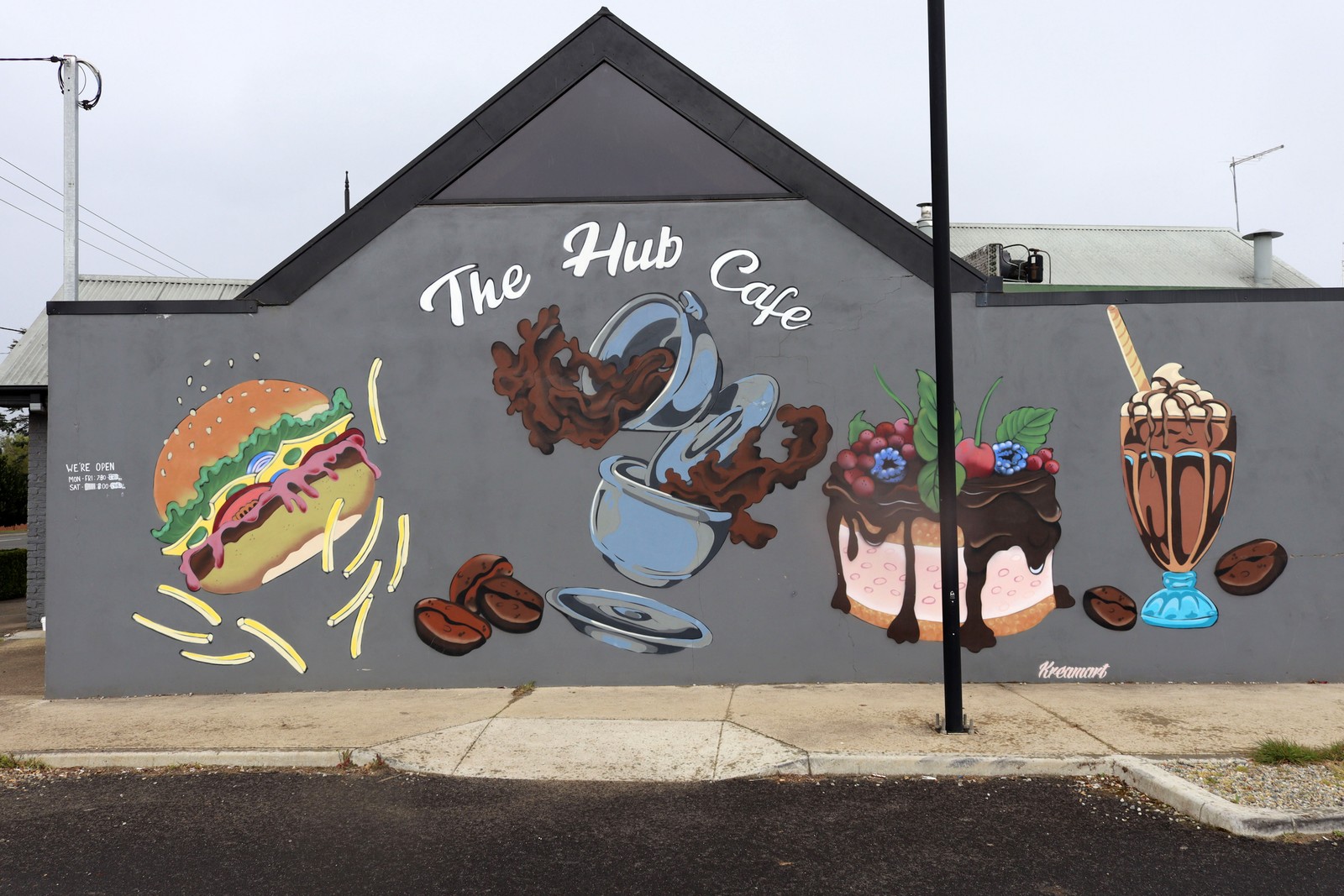 The Hub Cafe by KreamArt | Street Art NSW