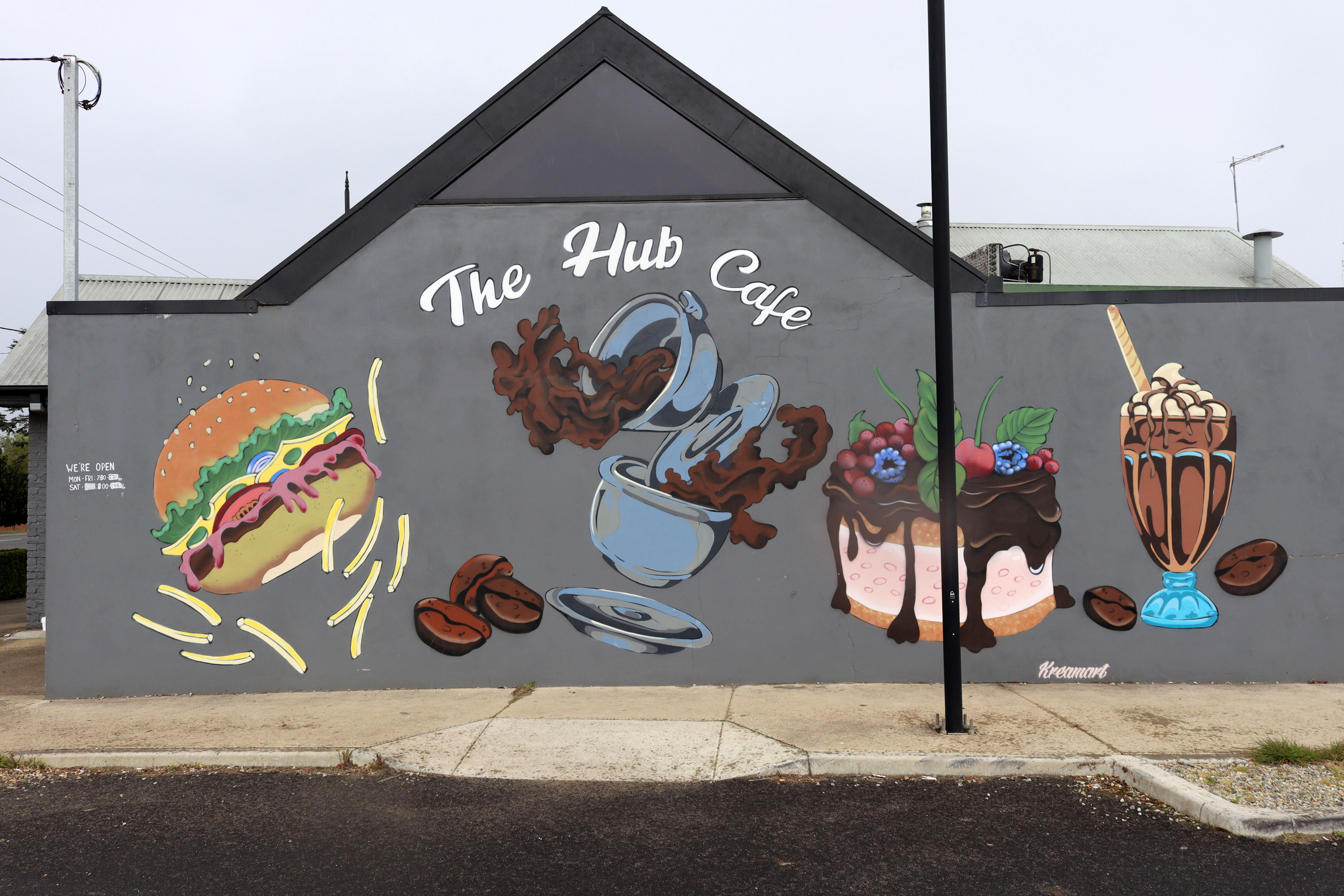 The Hub Cafe by KreamArt | Street Art NSW