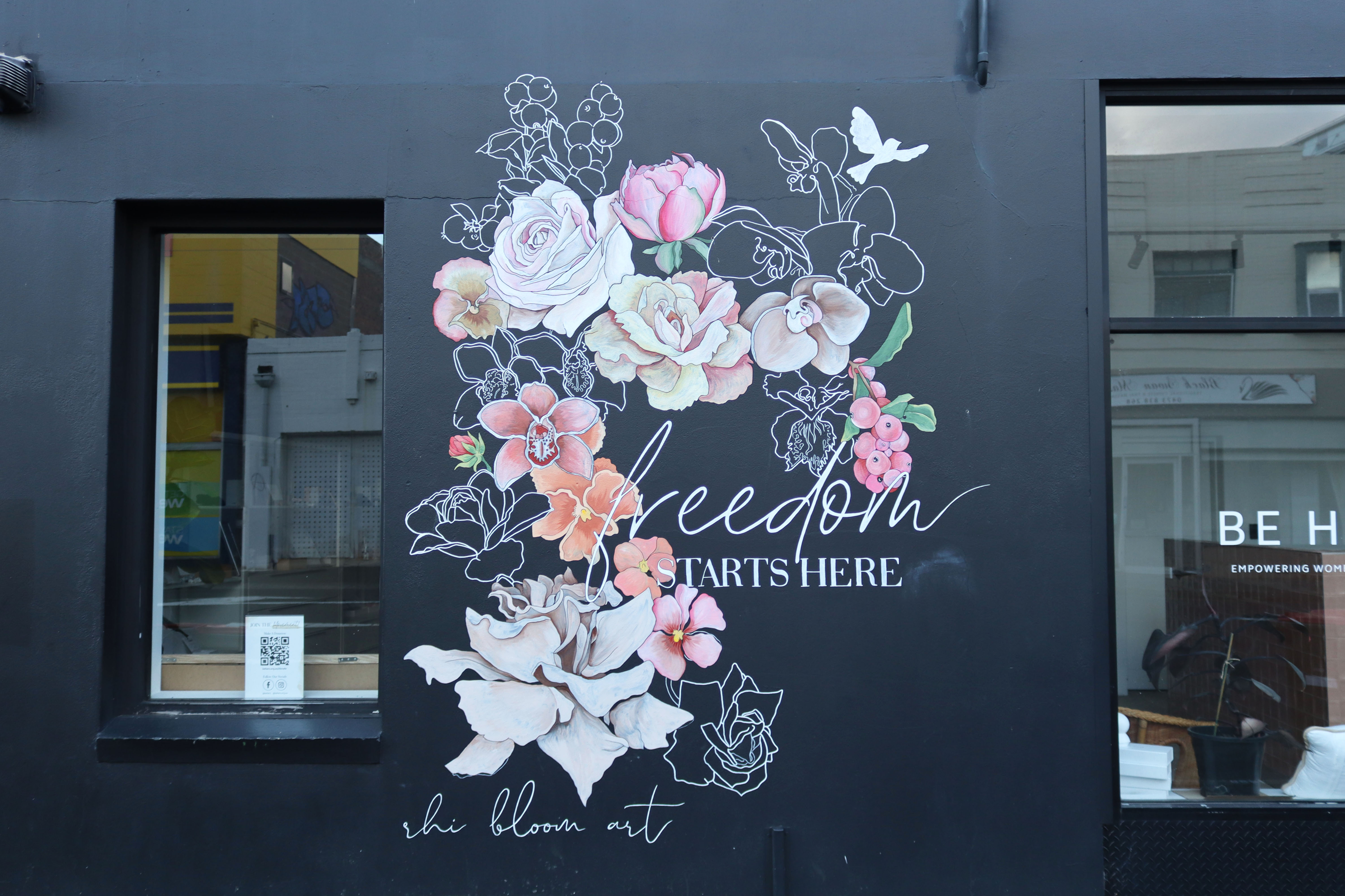 Freedom Starts Here by Rhi Bloom Art | Street Art NSW