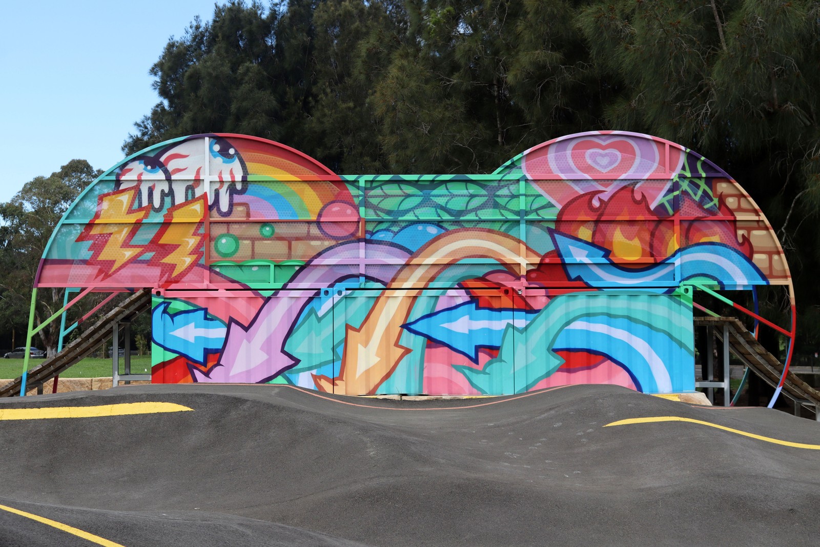 Jump Track by Sam Absurd | Street Art NSW