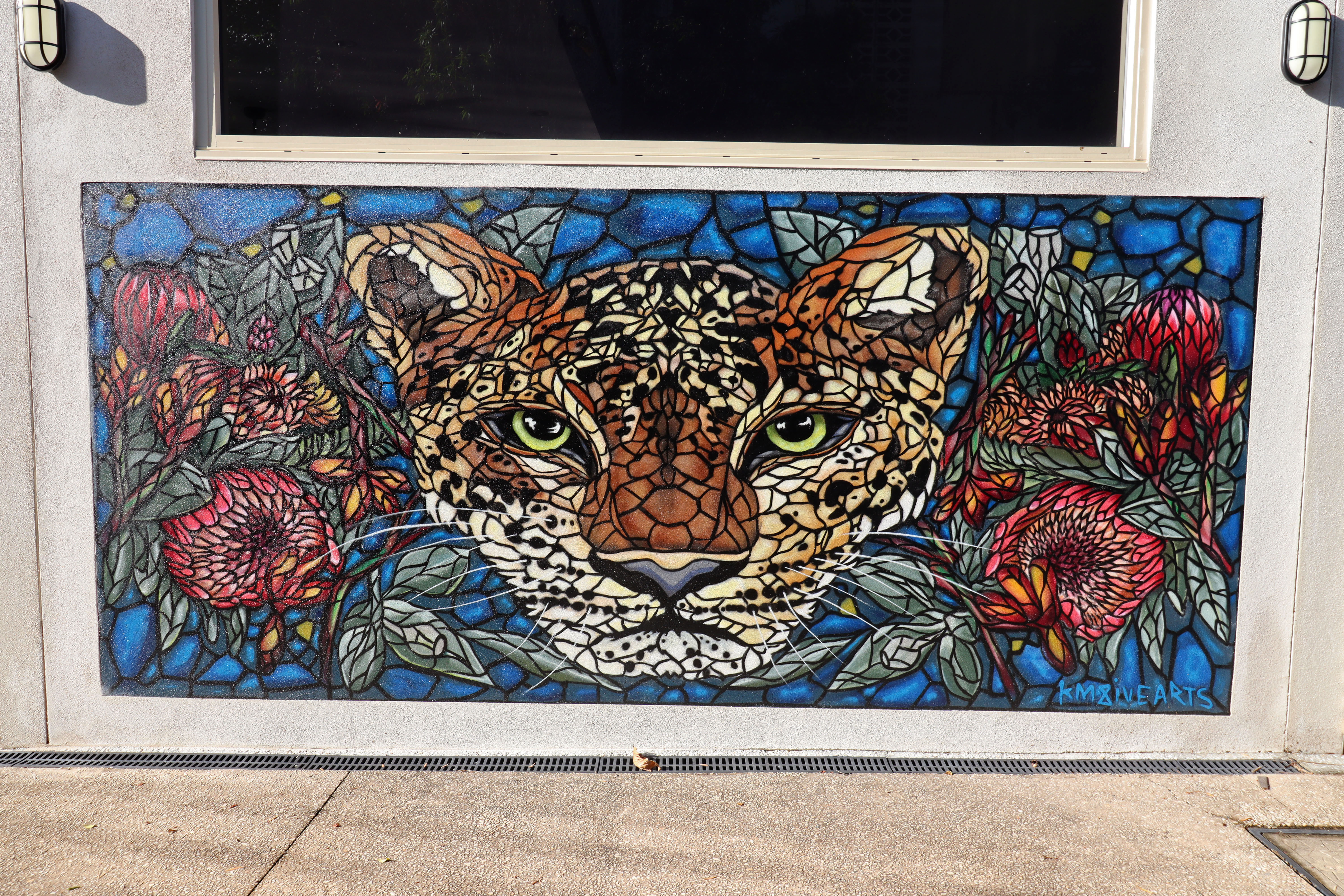 Leopard With Australian Natives by KM8IVE Arts | Street Art NSW