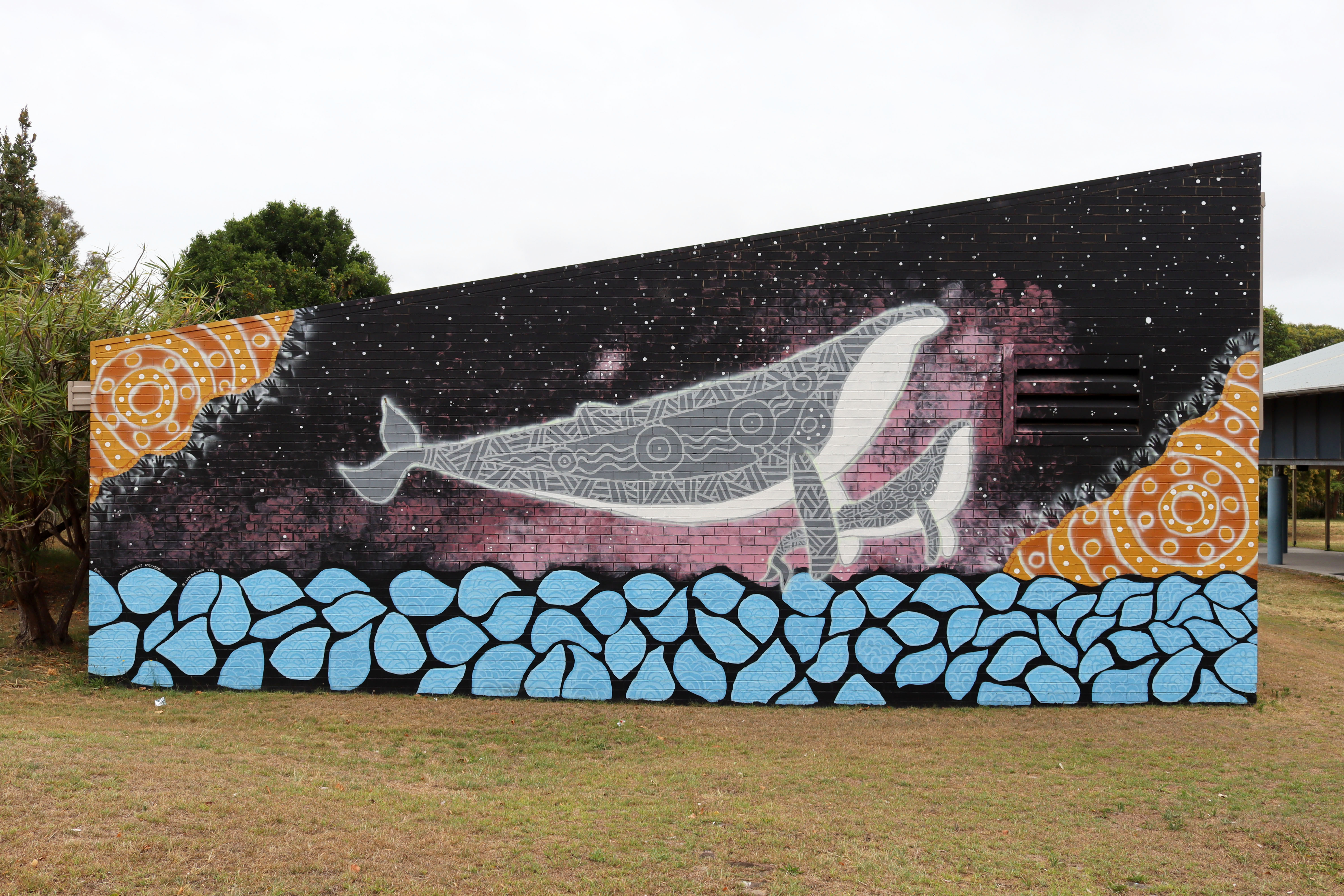 Spirit Whales Ascending by Garry Purchase | Street Art NSW