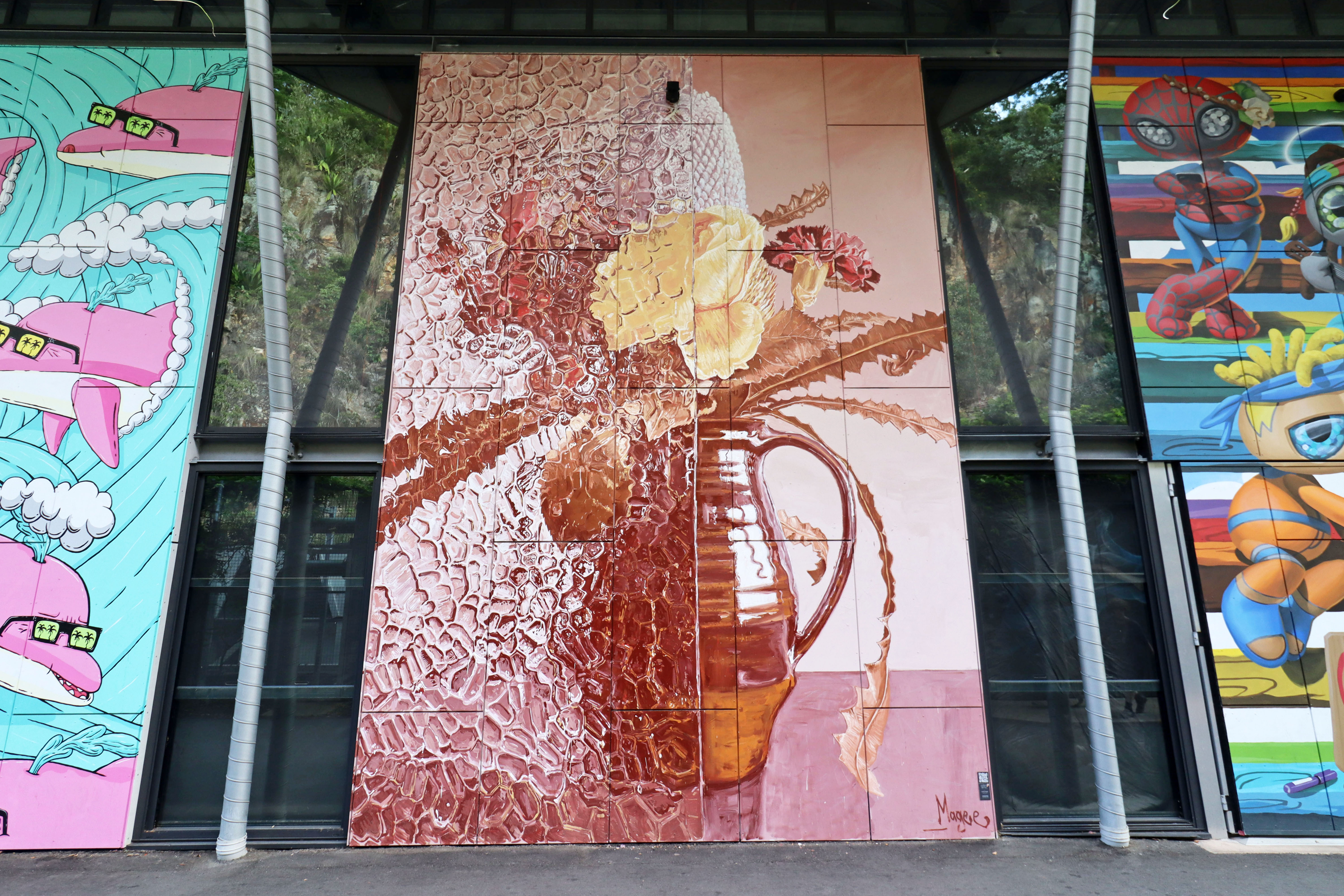 Natives in Vase by Fintan Magee | Street Art NSW