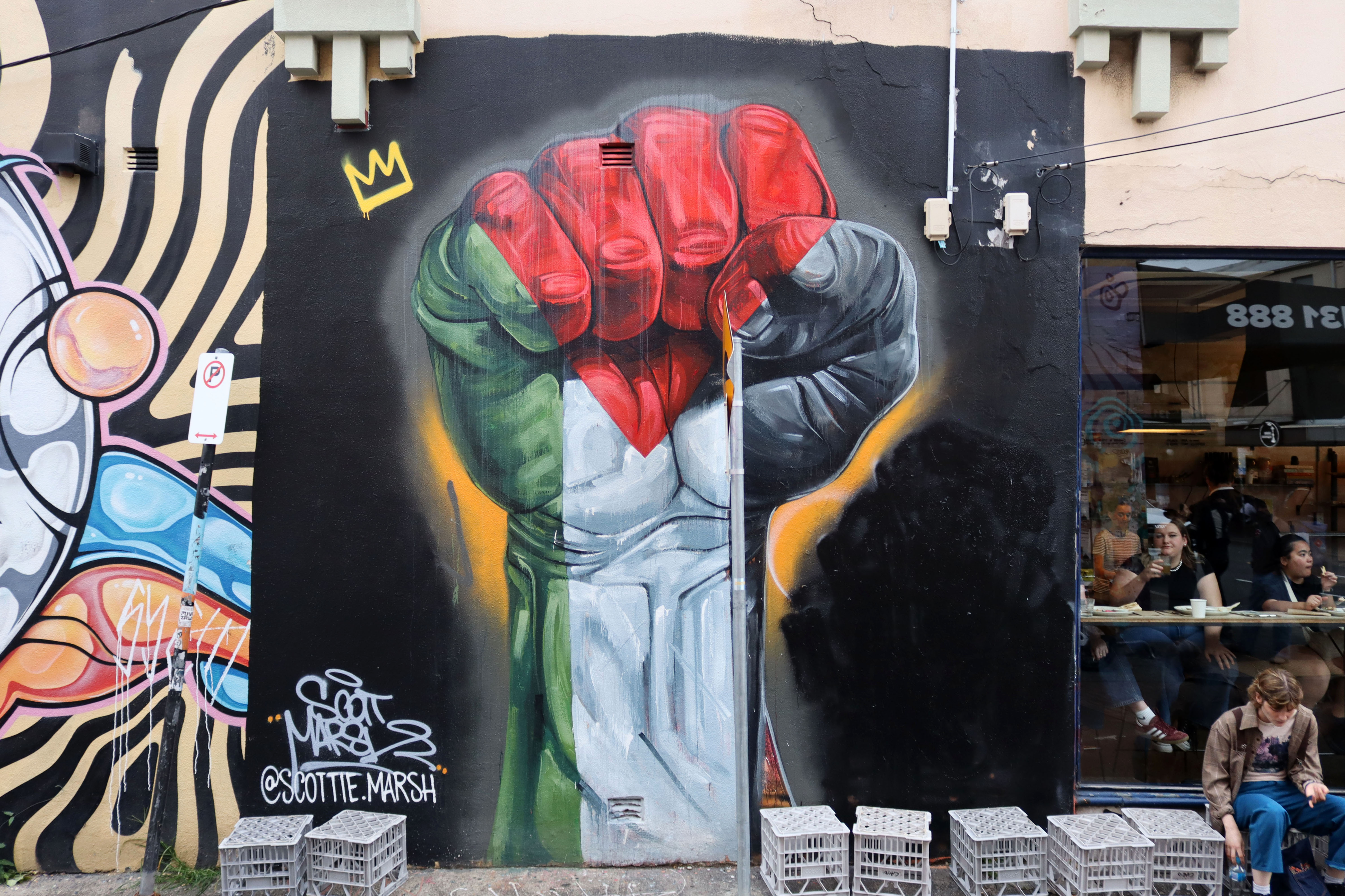 Free Palestine by Scott Marsh | Street Art NSW
