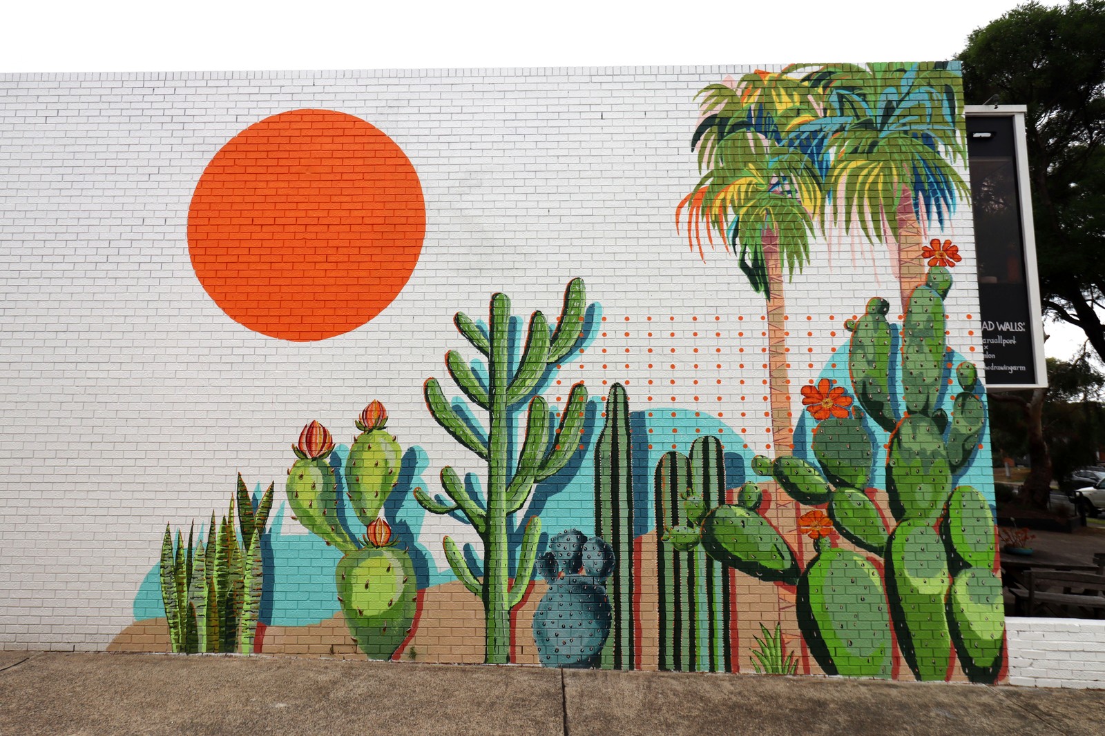 Palm Springs Scandustrial Mural by Lara Allport | Street Art NSW