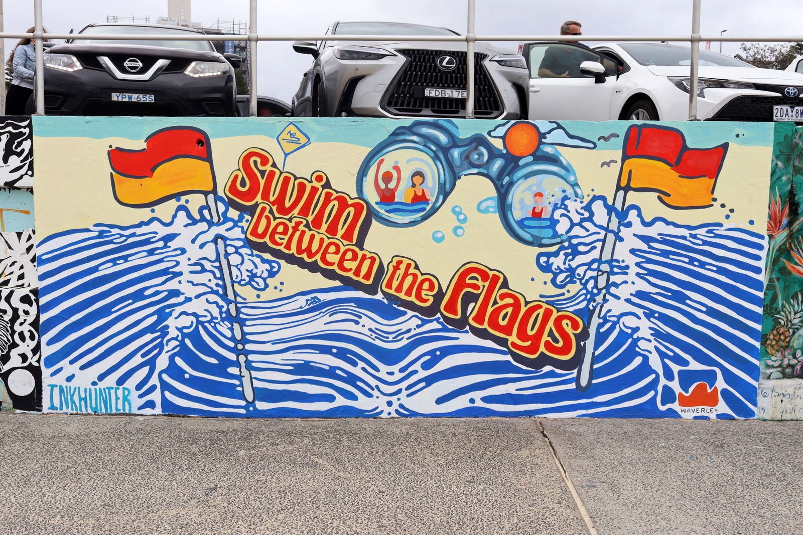 Swim Between the Flags by InkHunter | Street Art NSW