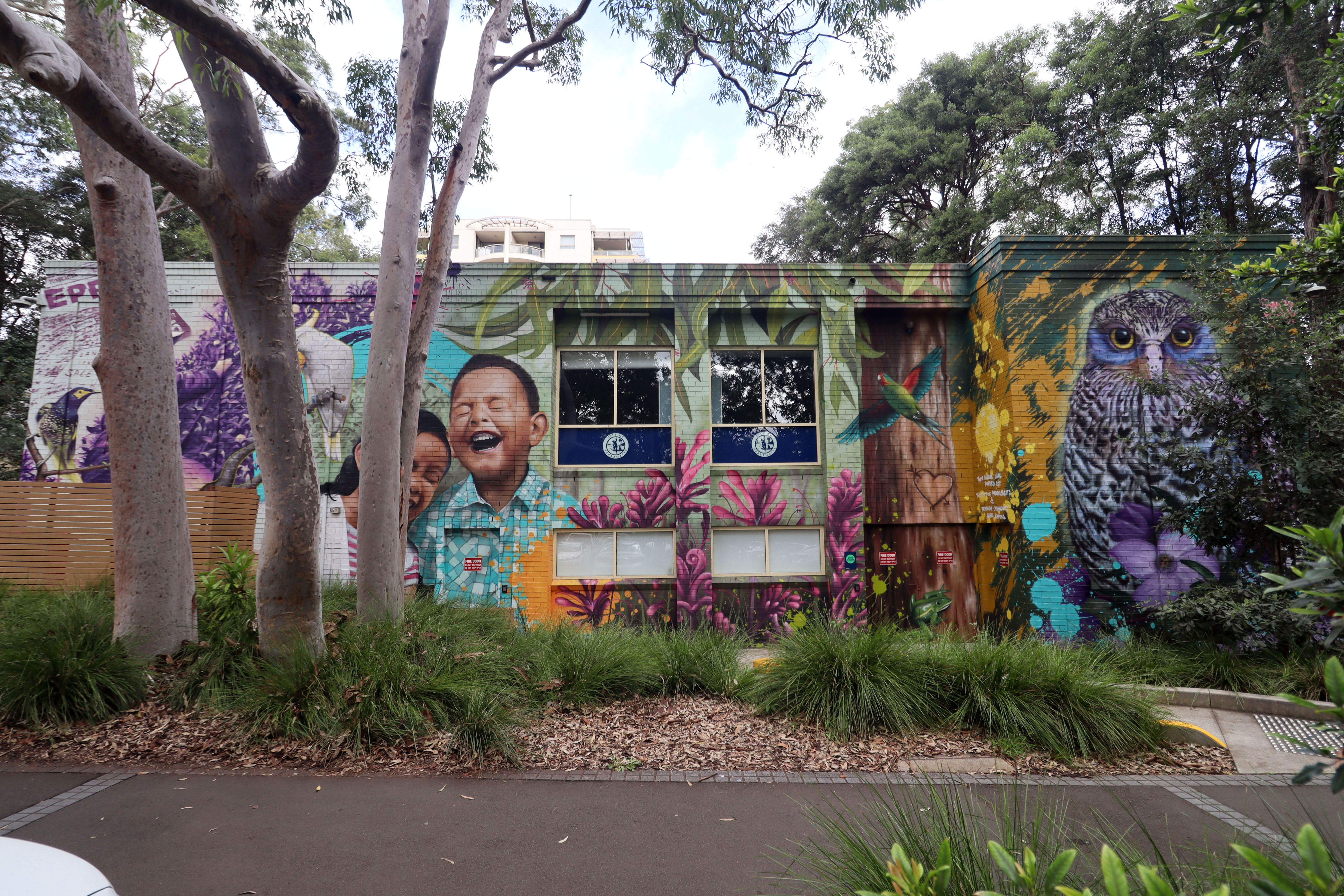 Boronia Grove Community Centre Mural by Damien Mitchell | Street Art NSW