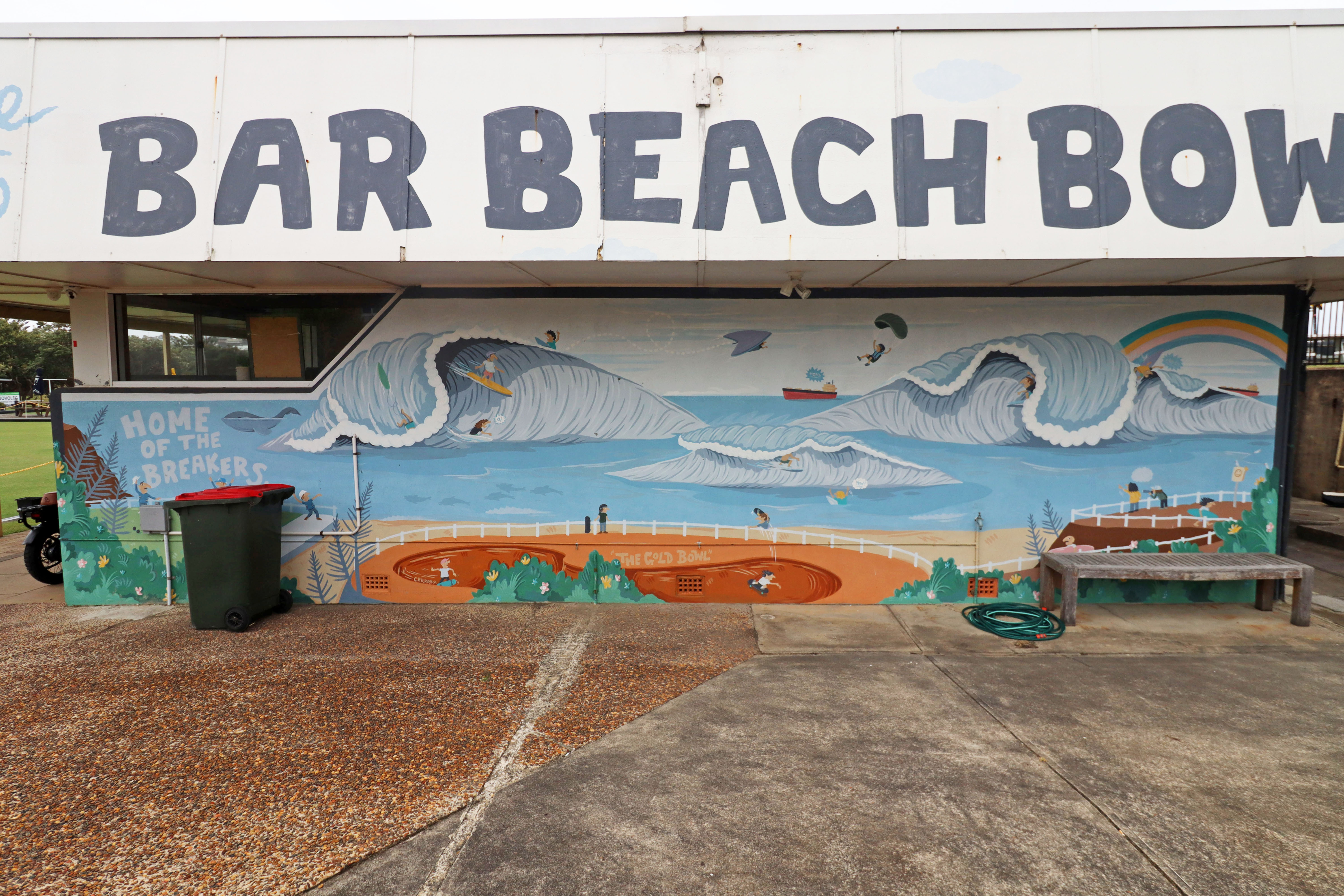 Bar Beach Bowlo by Mitch Revs | Street Art NSW