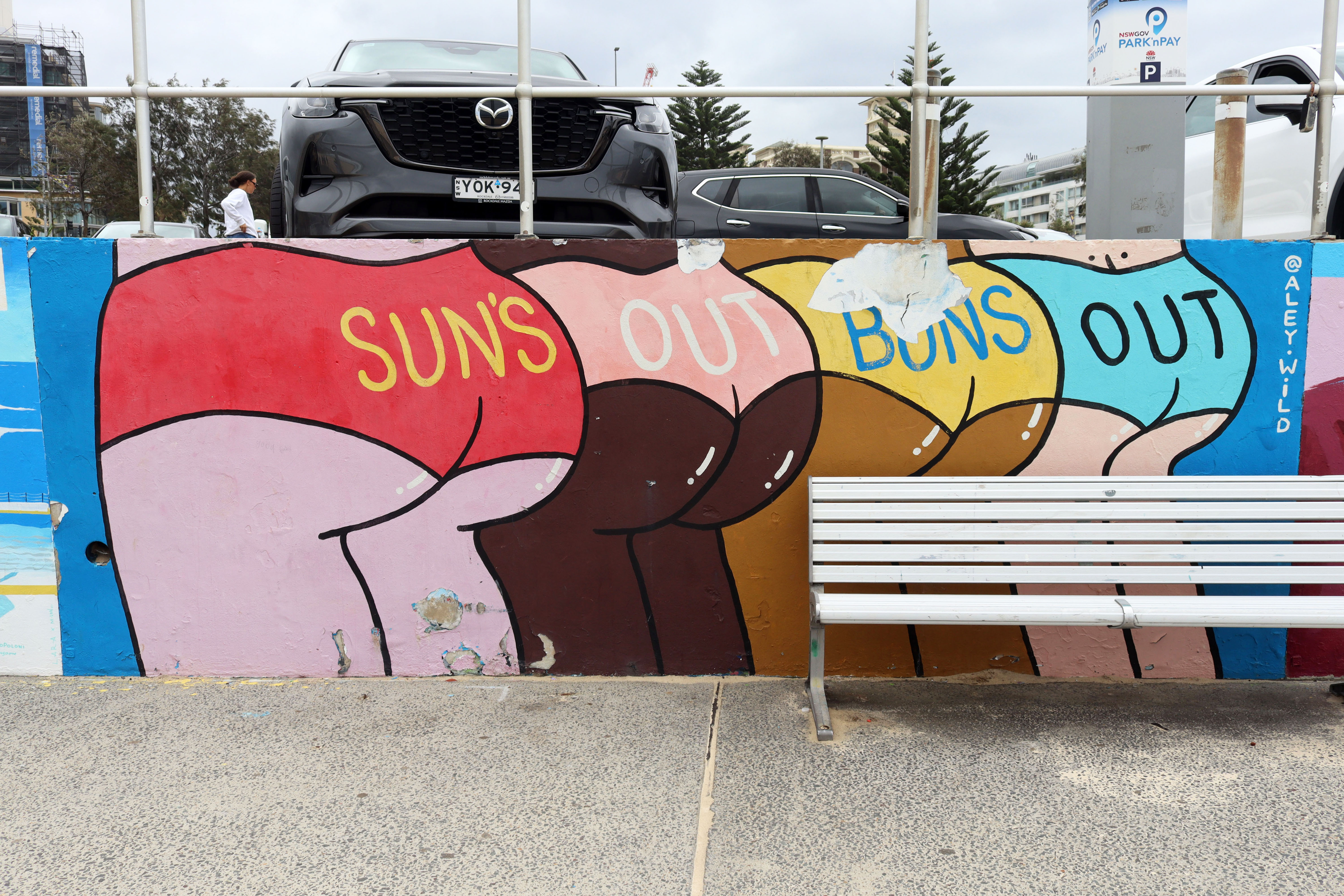 Sun's Out Buns Out by Aley Wild | Street Art NSW