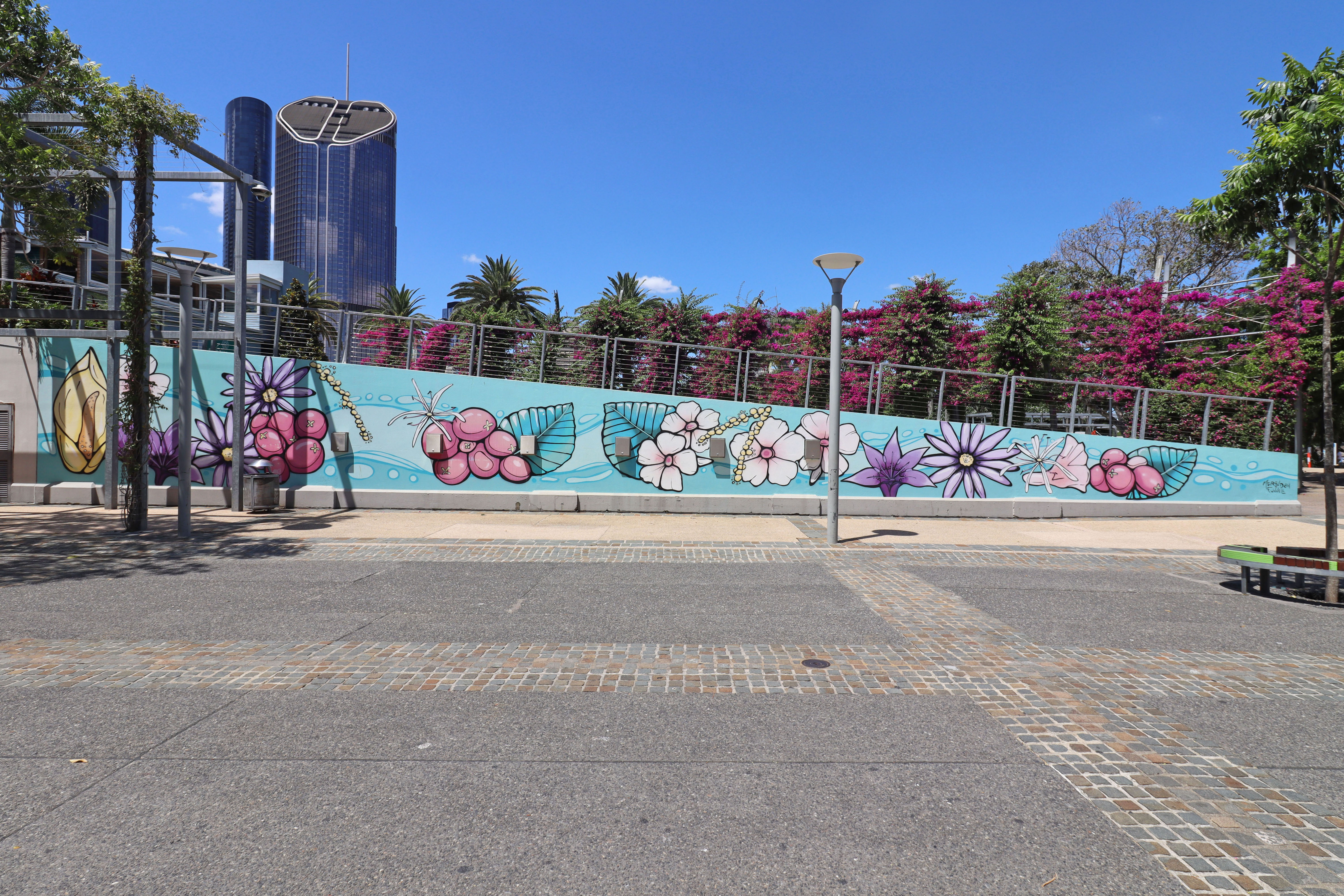 Can you find the local native flowers? by Merindah Funnell | Street Art NSW