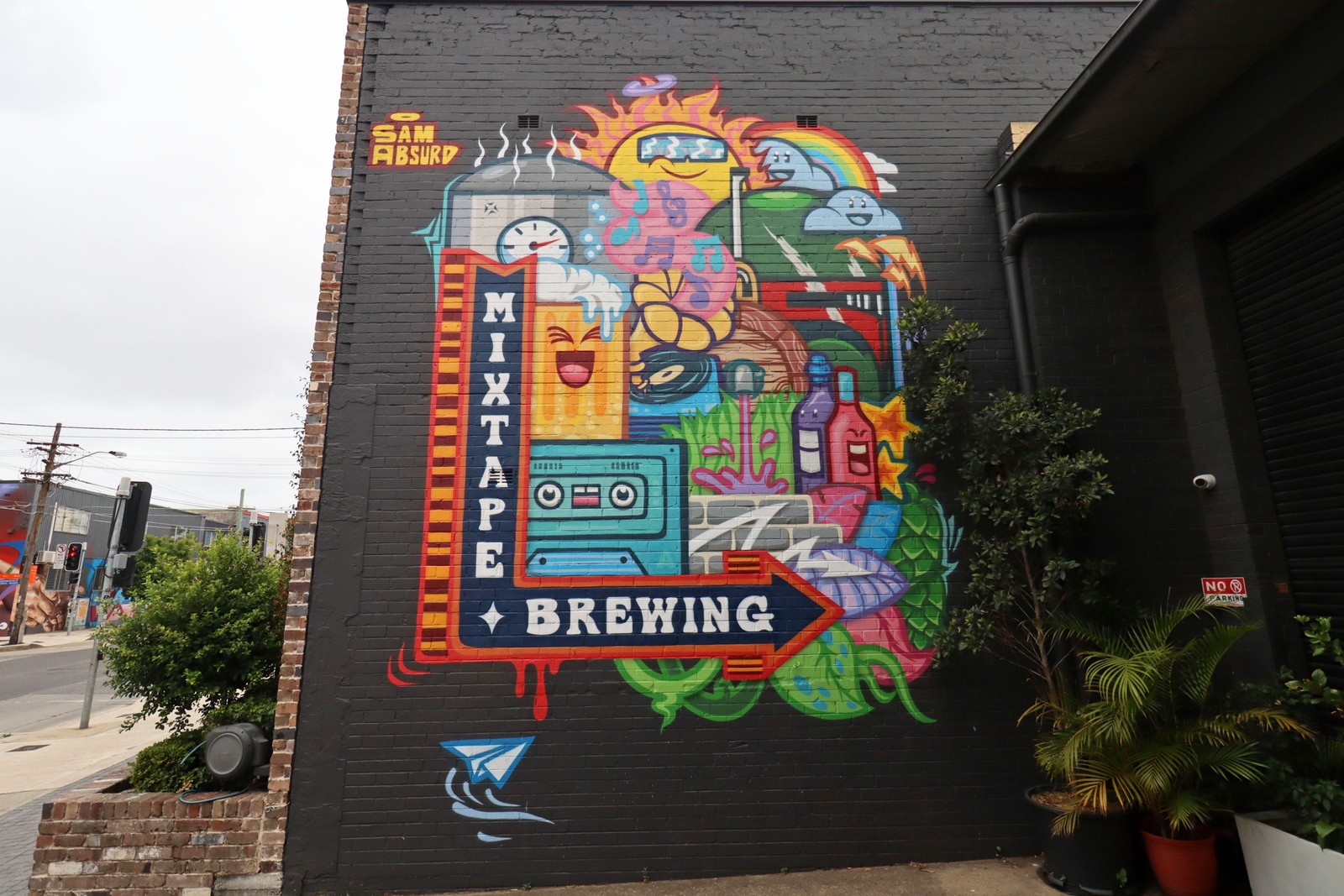 Mixtape Brewing by Sam Absurd | Street Art NSW