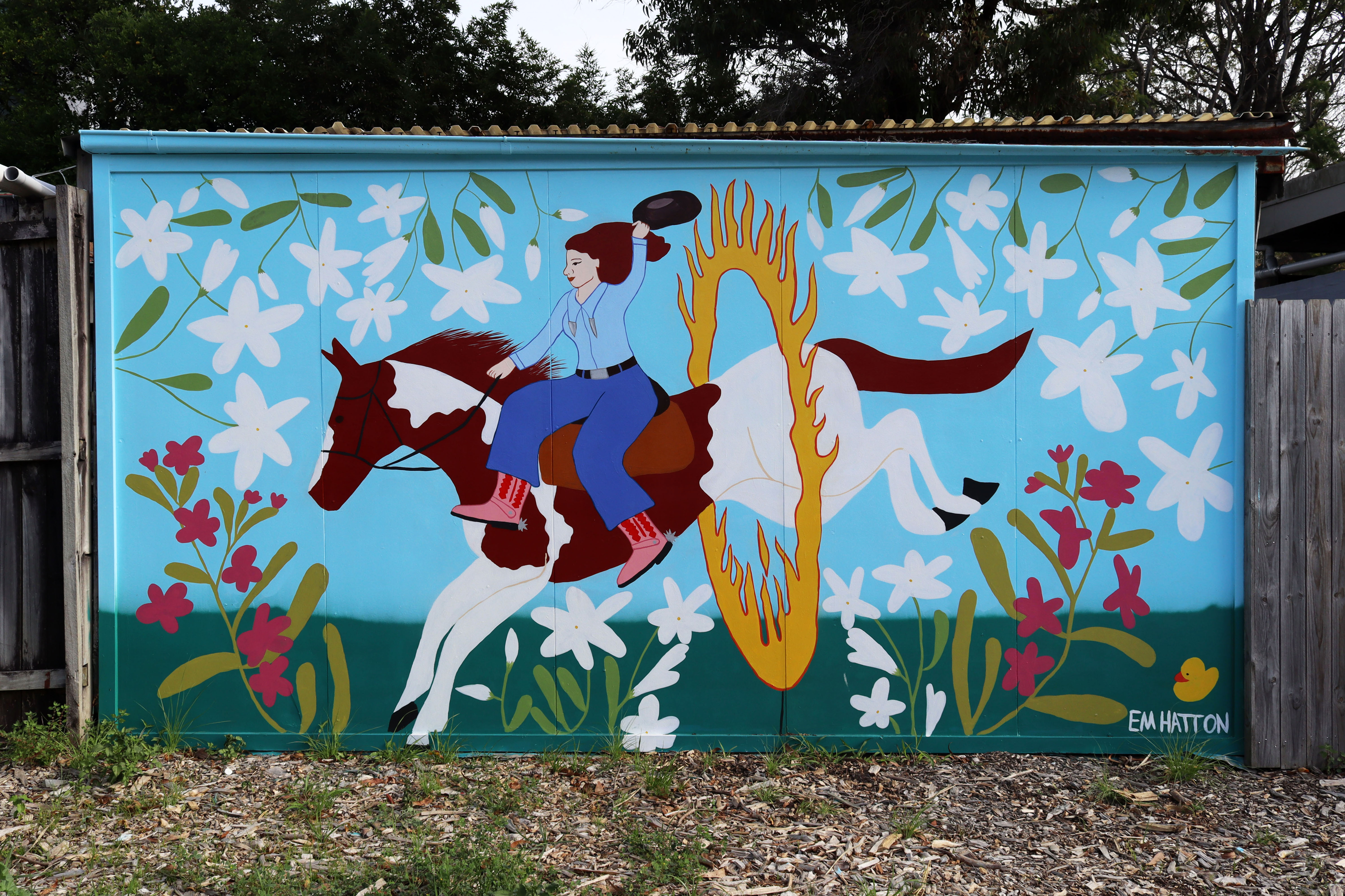 Year of the Horse Girl by Em Hatton | Street Art NSW