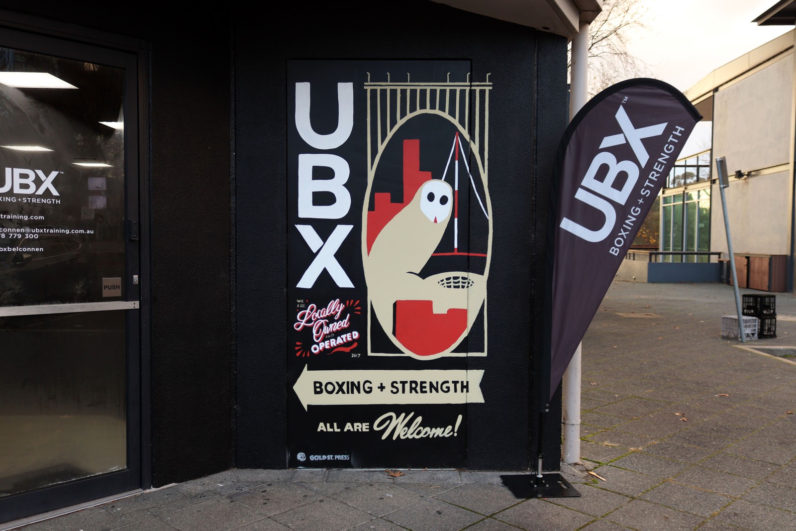 UBX Belconnen by Gold St. Press | Street Art NSW