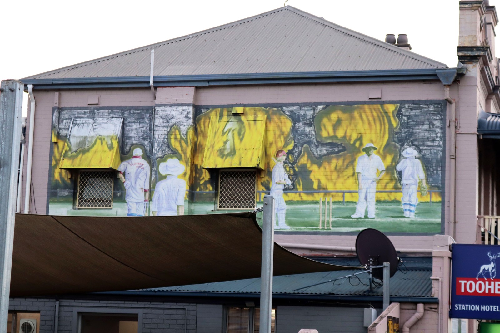 Ashes 2002 Mural by Grant Franklin | Street Art NSW