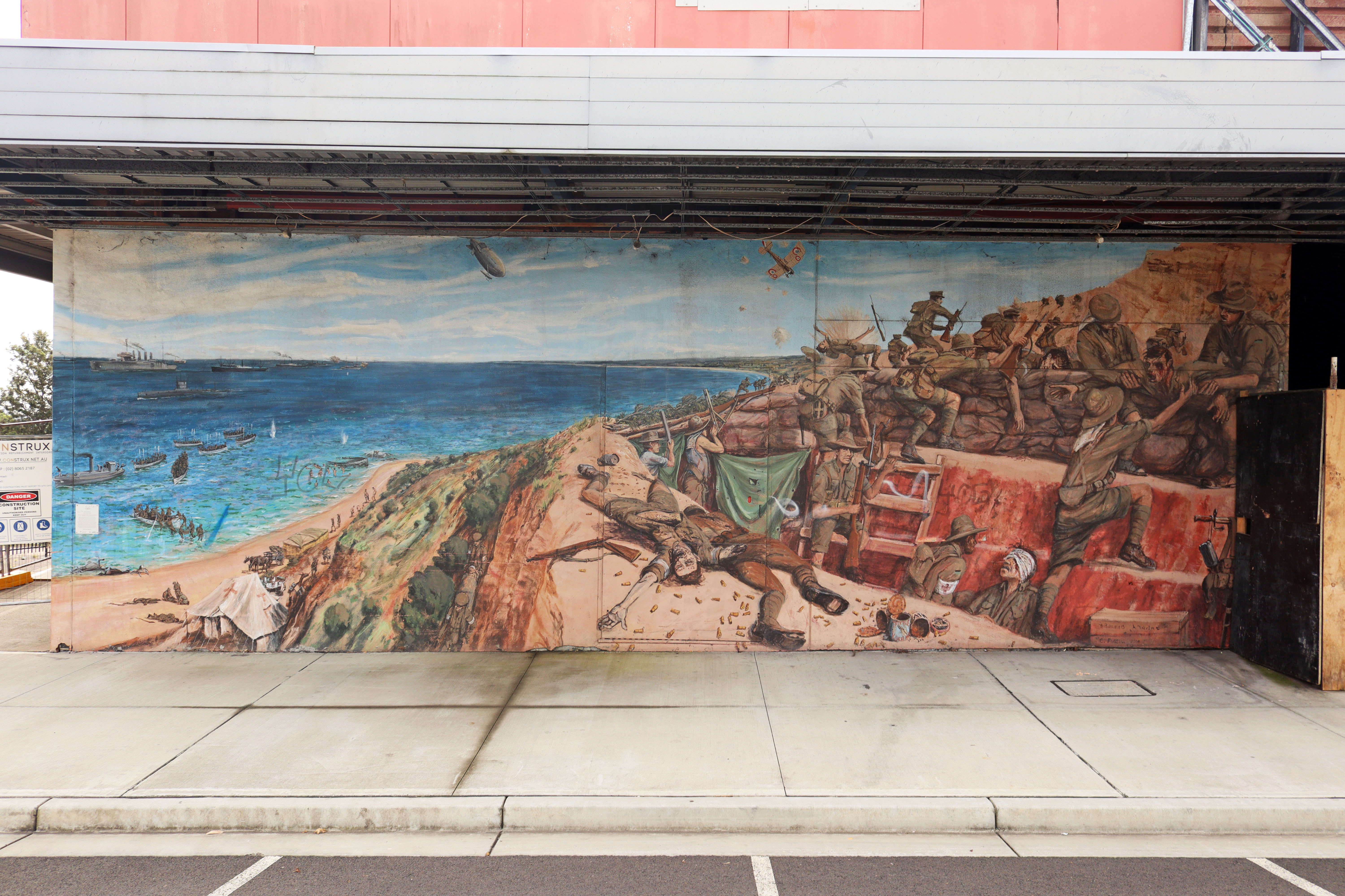 ANZAC Mural by Chris Fussell | Street Art NSW