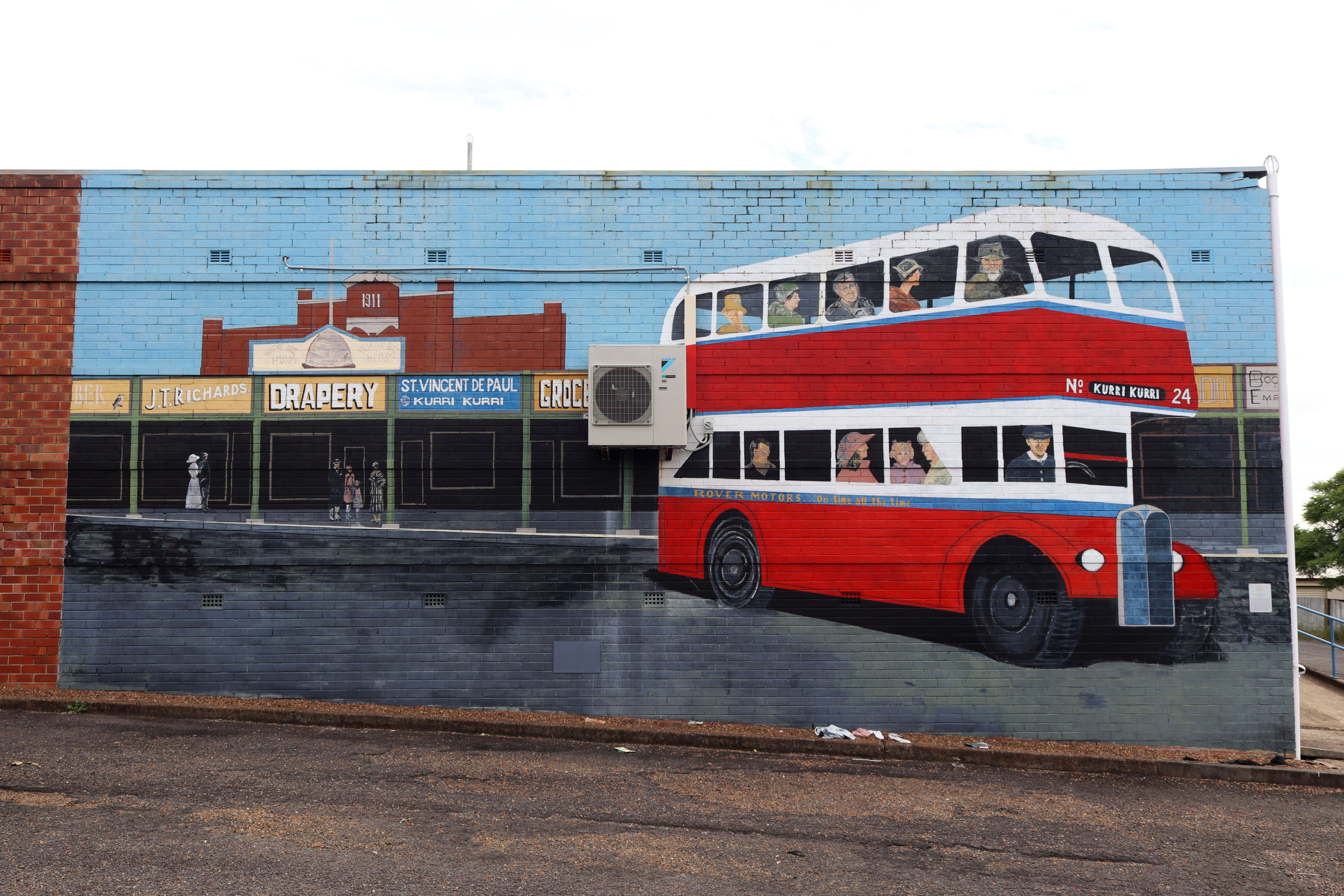 On the Buses Mural by Kim Barker | Street Art NSW