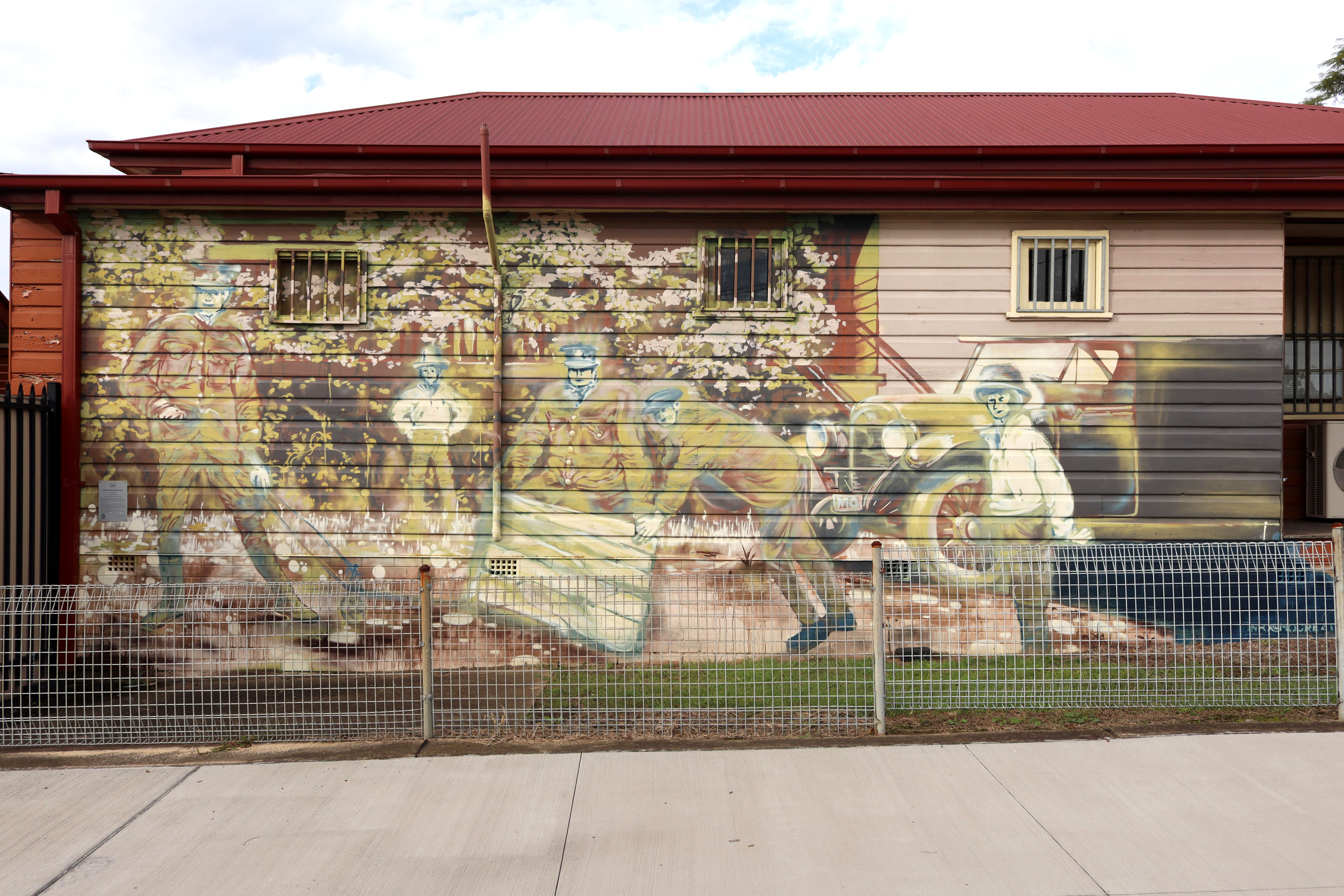 Kurri Kurri Police Station Mural by Ben Mellon | Street Art NSW